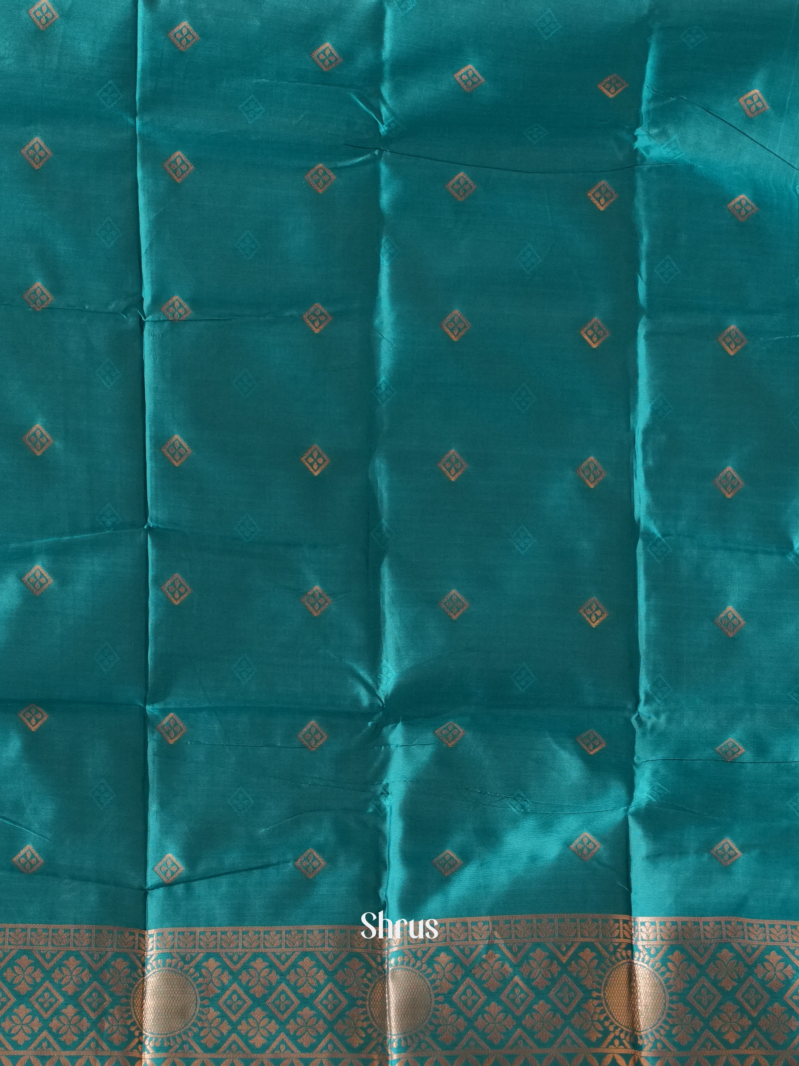 Navy Blue & Green- Semi Soft Silk Saree - Shop on ShrusEternity.com