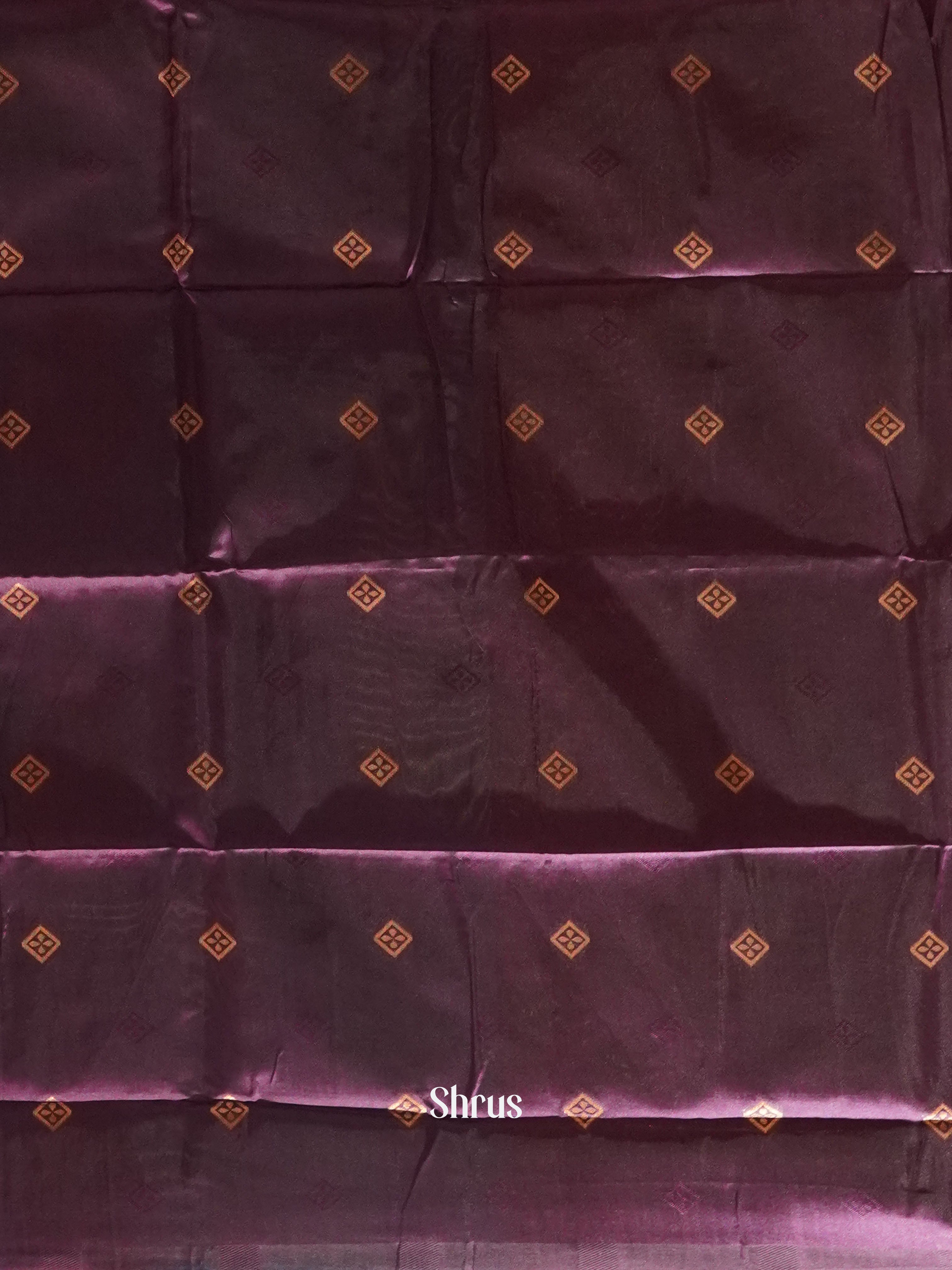 Blue & Wine- Semi Soft Silk Saree - Shop on ShrusEternity.com