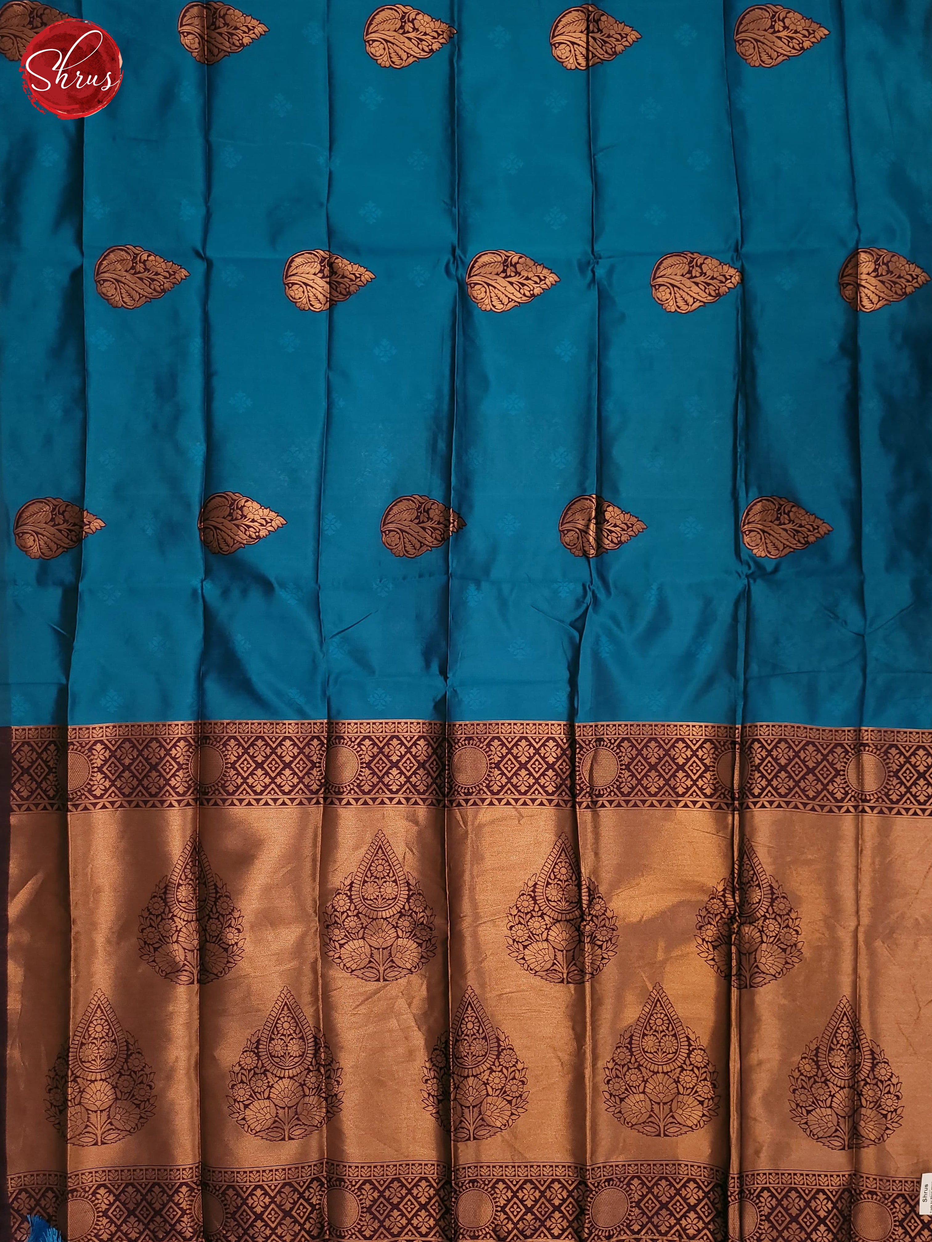 Blue & Wine- Semi Soft Silk Saree - Shop on ShrusEternity.com