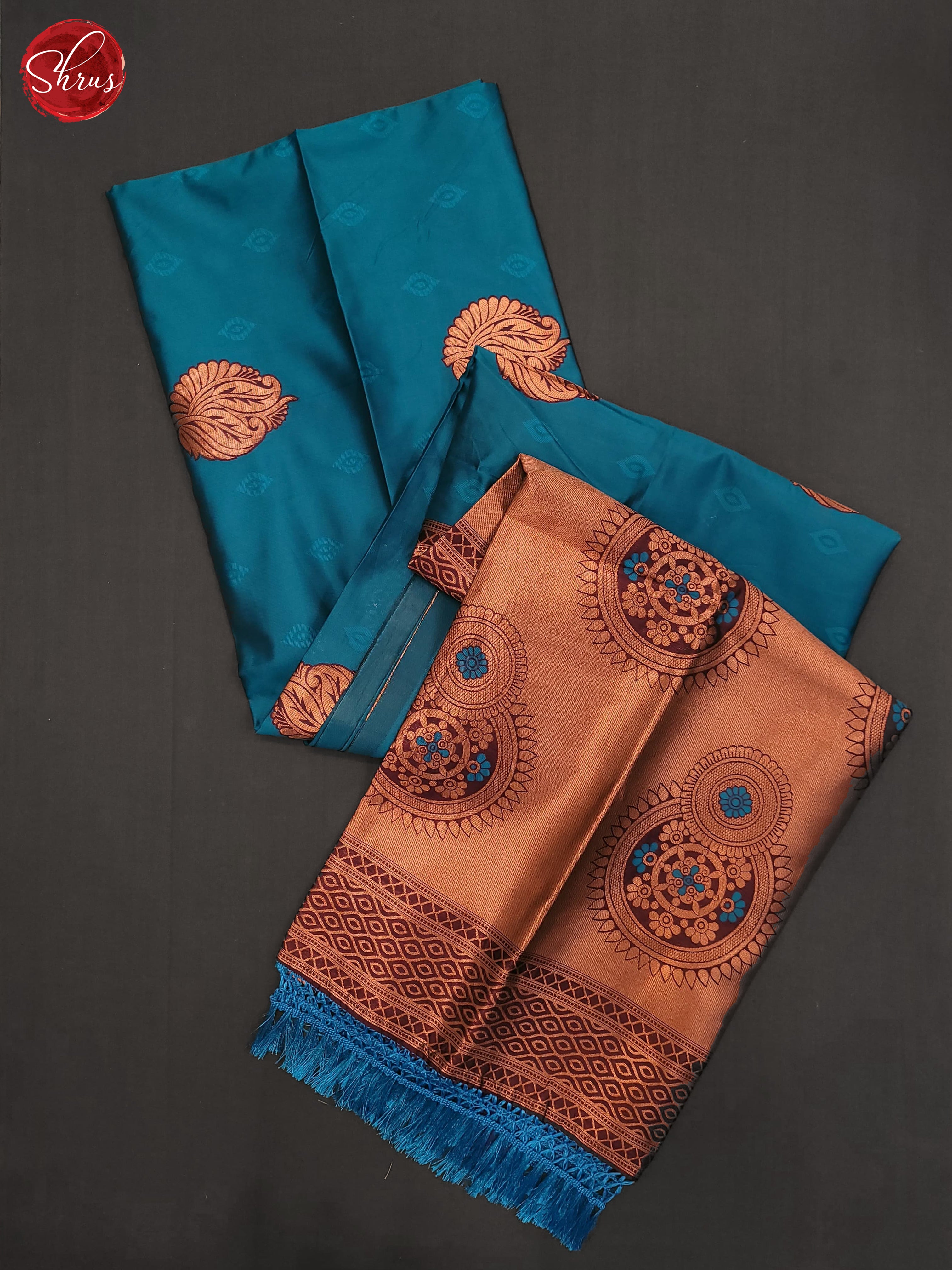 Blue & Wine - Semi Soft Silk Saree - Shop on ShrusEternity.com