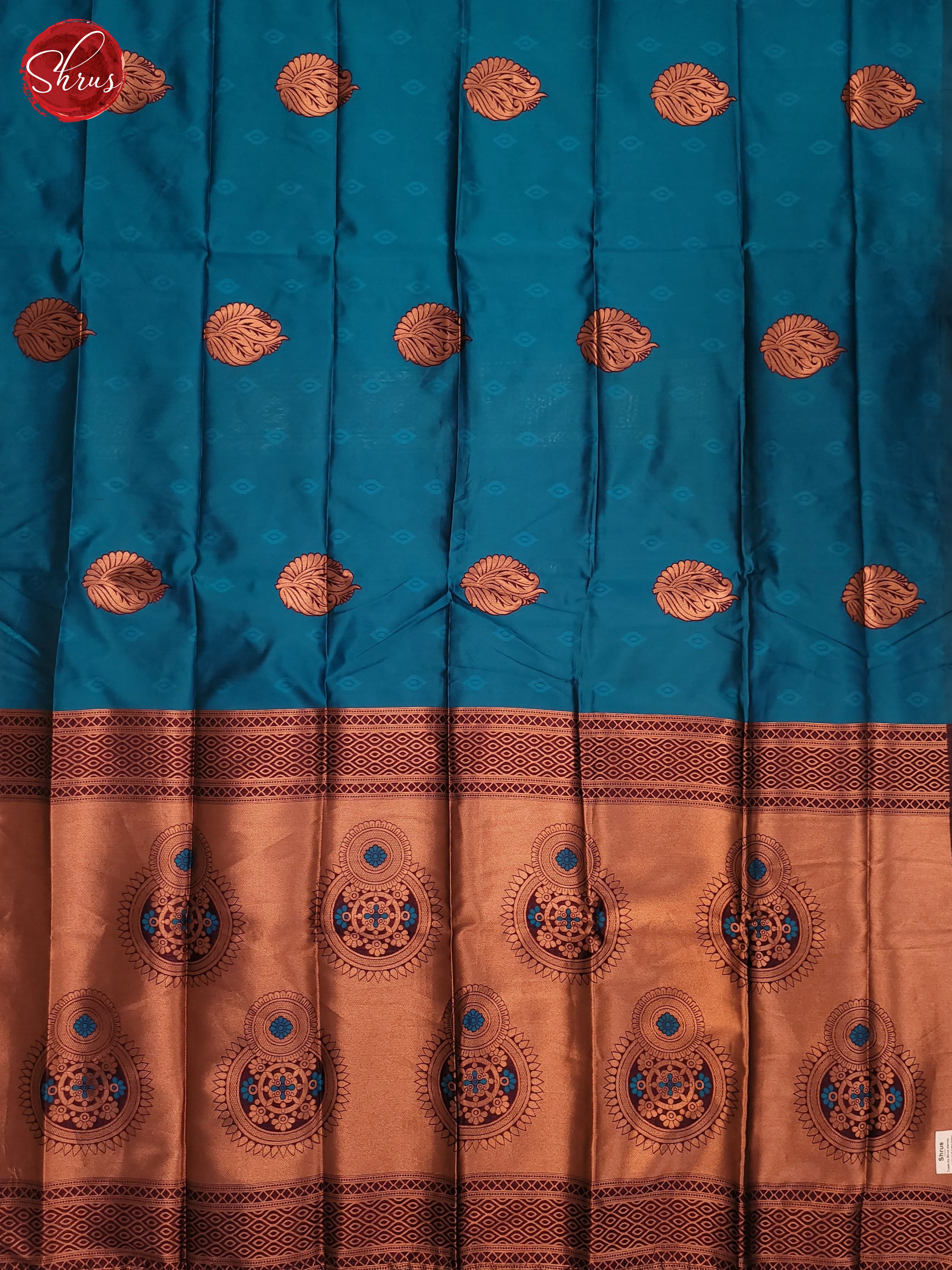 Blue & Wine - Semi Soft Silk Saree - Shop on ShrusEternity.com