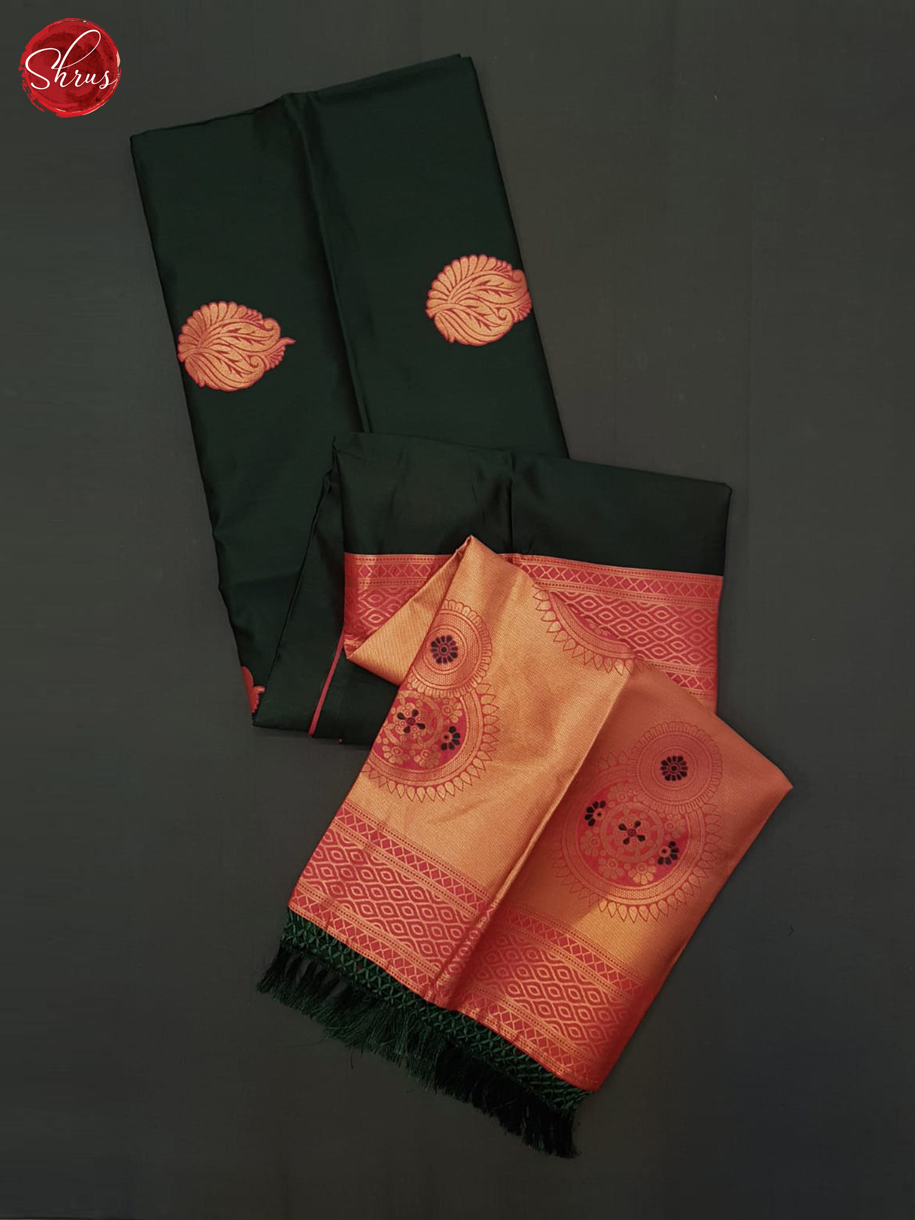 green and pink- Semi SOft Silk saree - Shop on ShrusEternity.com