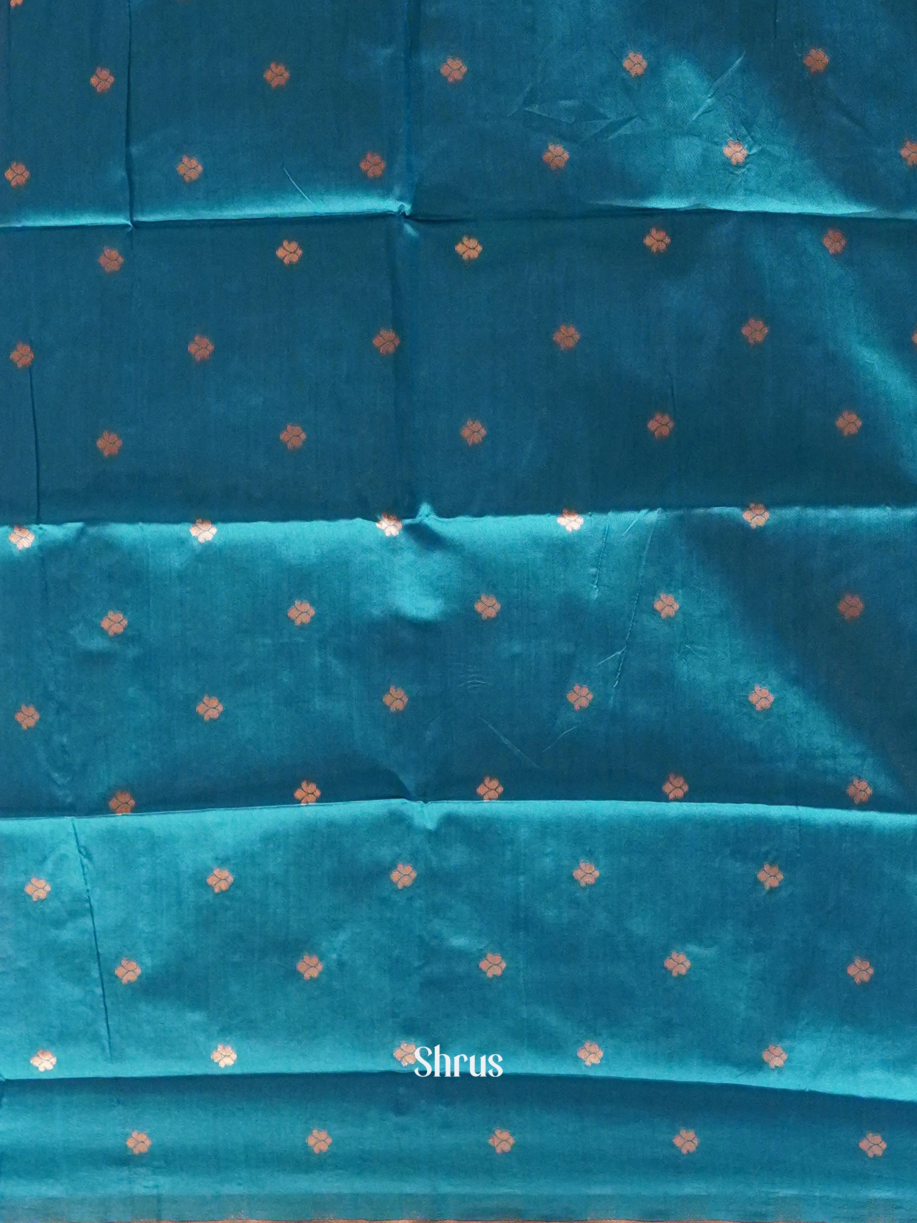 Pink and blue-Semi Soft Silk Saree - Shop on ShrusEternity.com