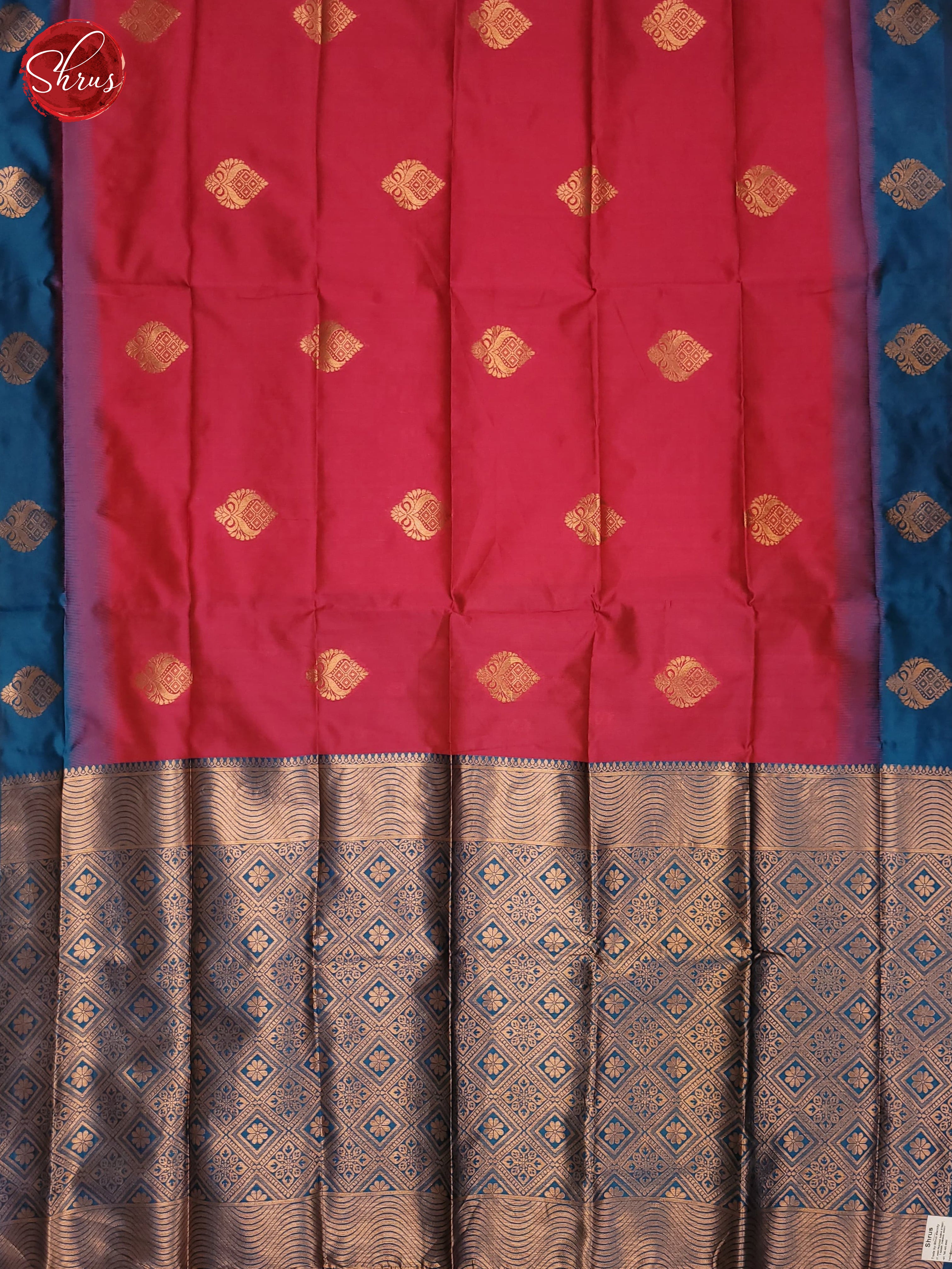 Pink and blue-Semi Soft Silk Saree - Shop on ShrusEternity.com