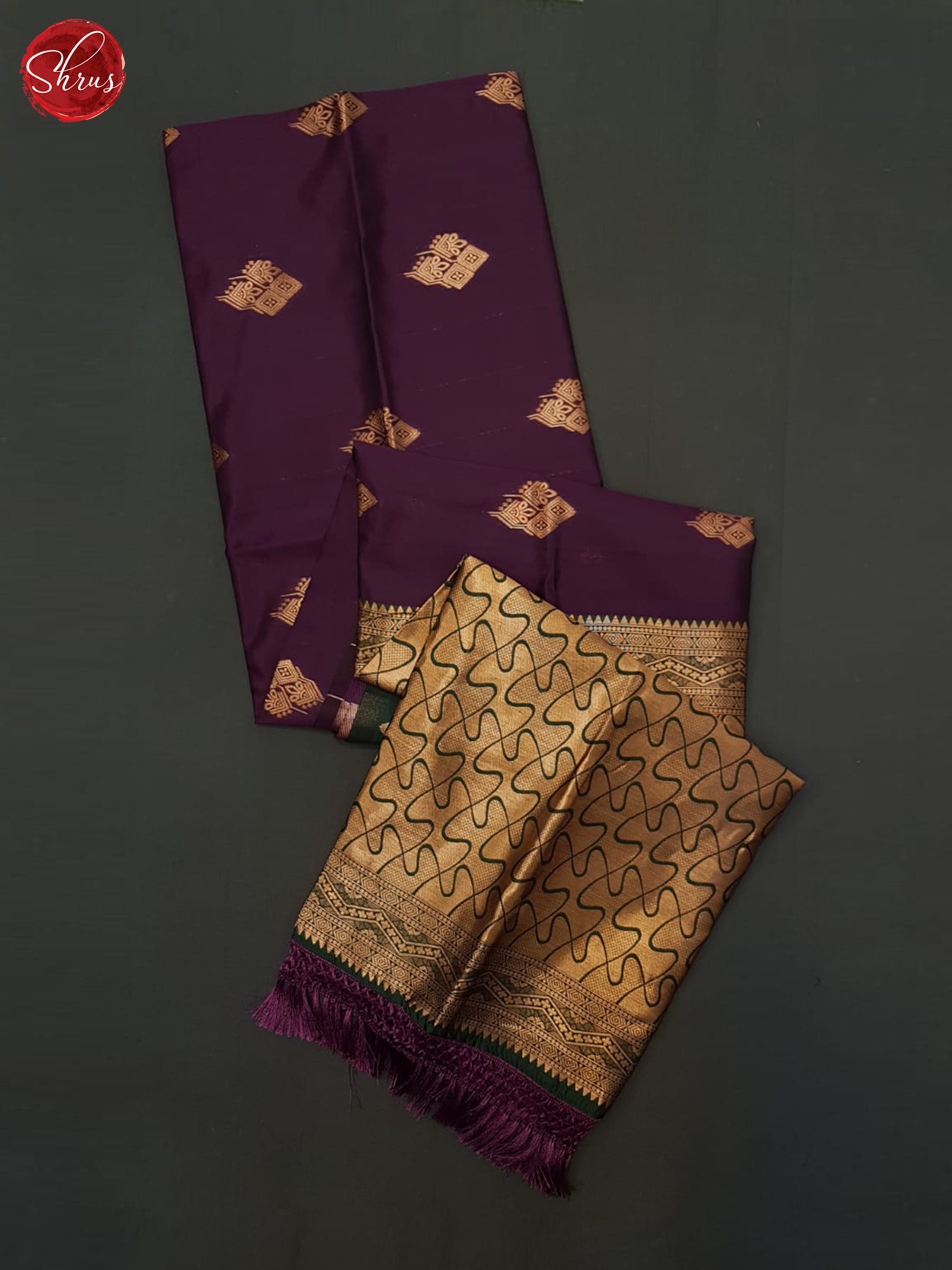 deep wine and green- Semi Soft Silk Saree - Shop on ShrusEternity.com