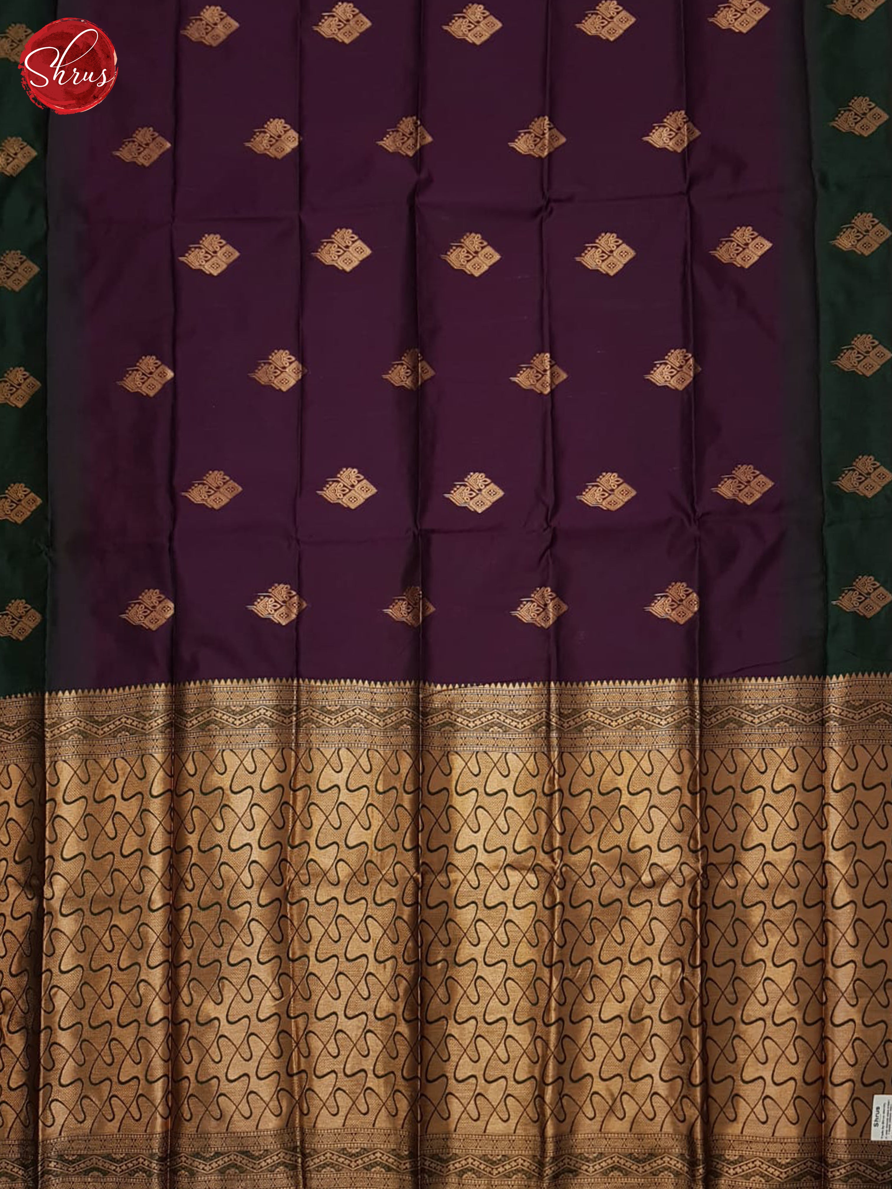 deep wine and green- Semi Soft Silk Saree - Shop on ShrusEternity.com