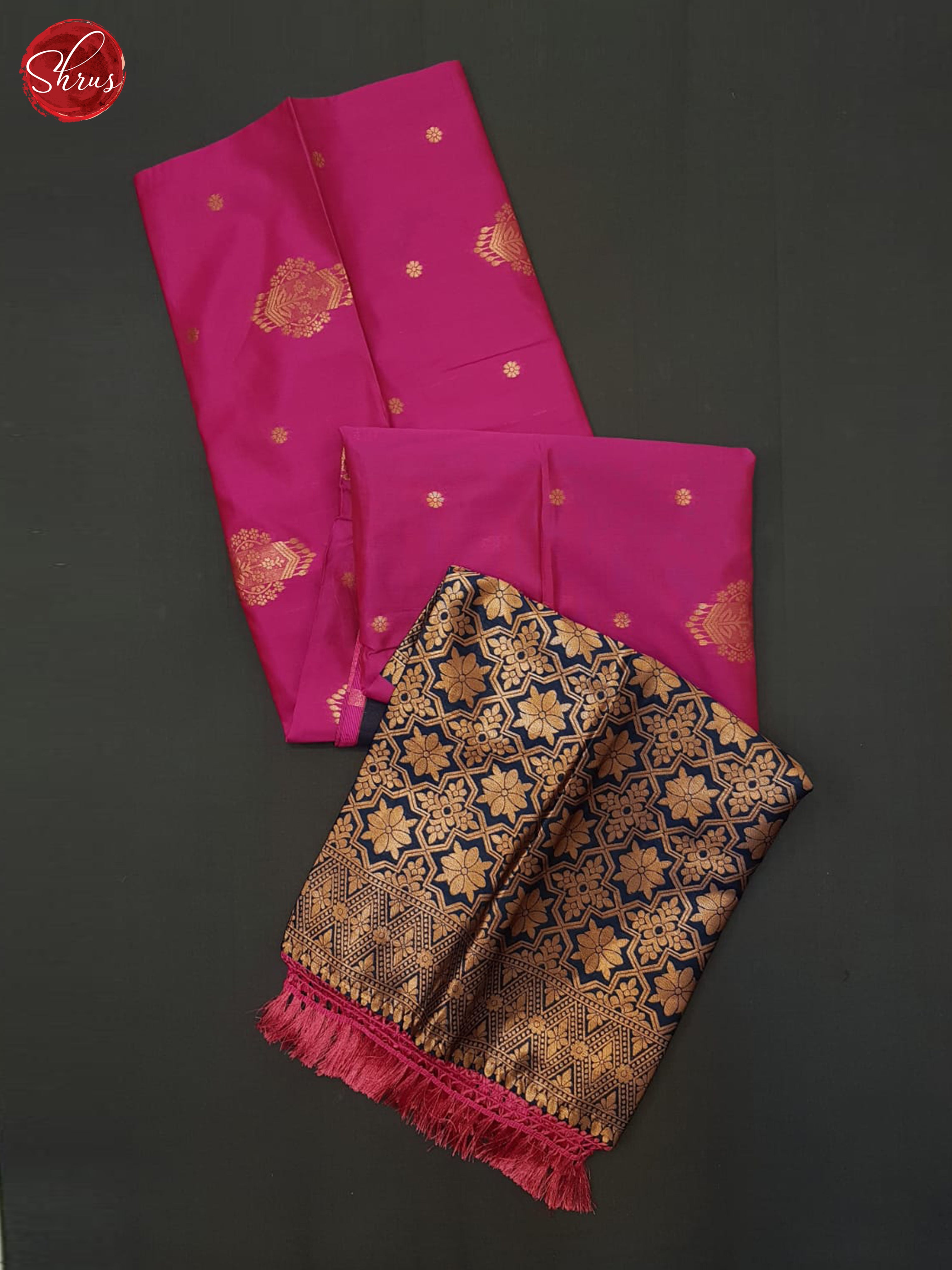 pink and blue- Semi Soft Silk Saree - Shop on ShrusEternity.com