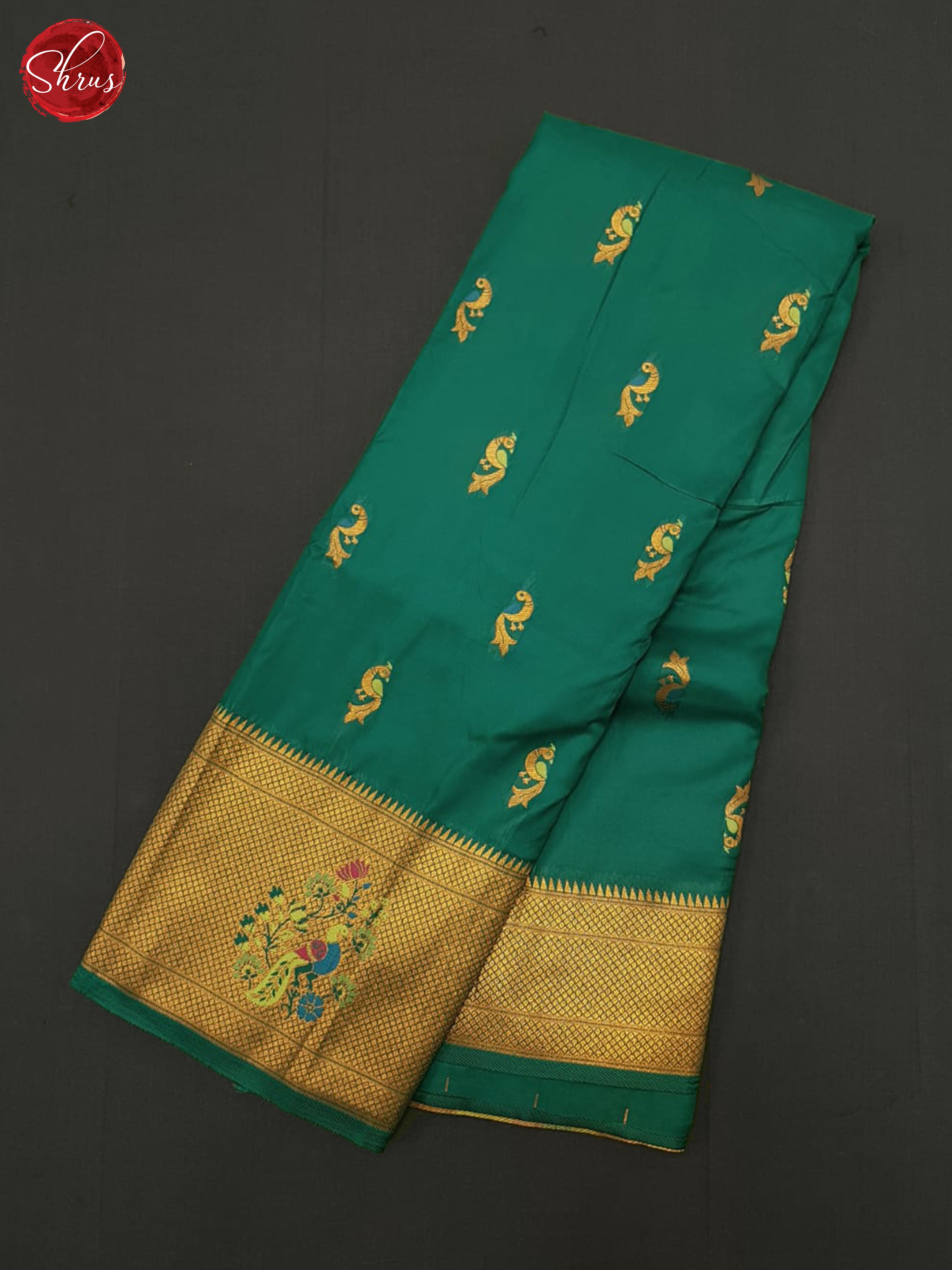 Green & Pista green - Semi Paithani - Shop on ShrusEternity.com