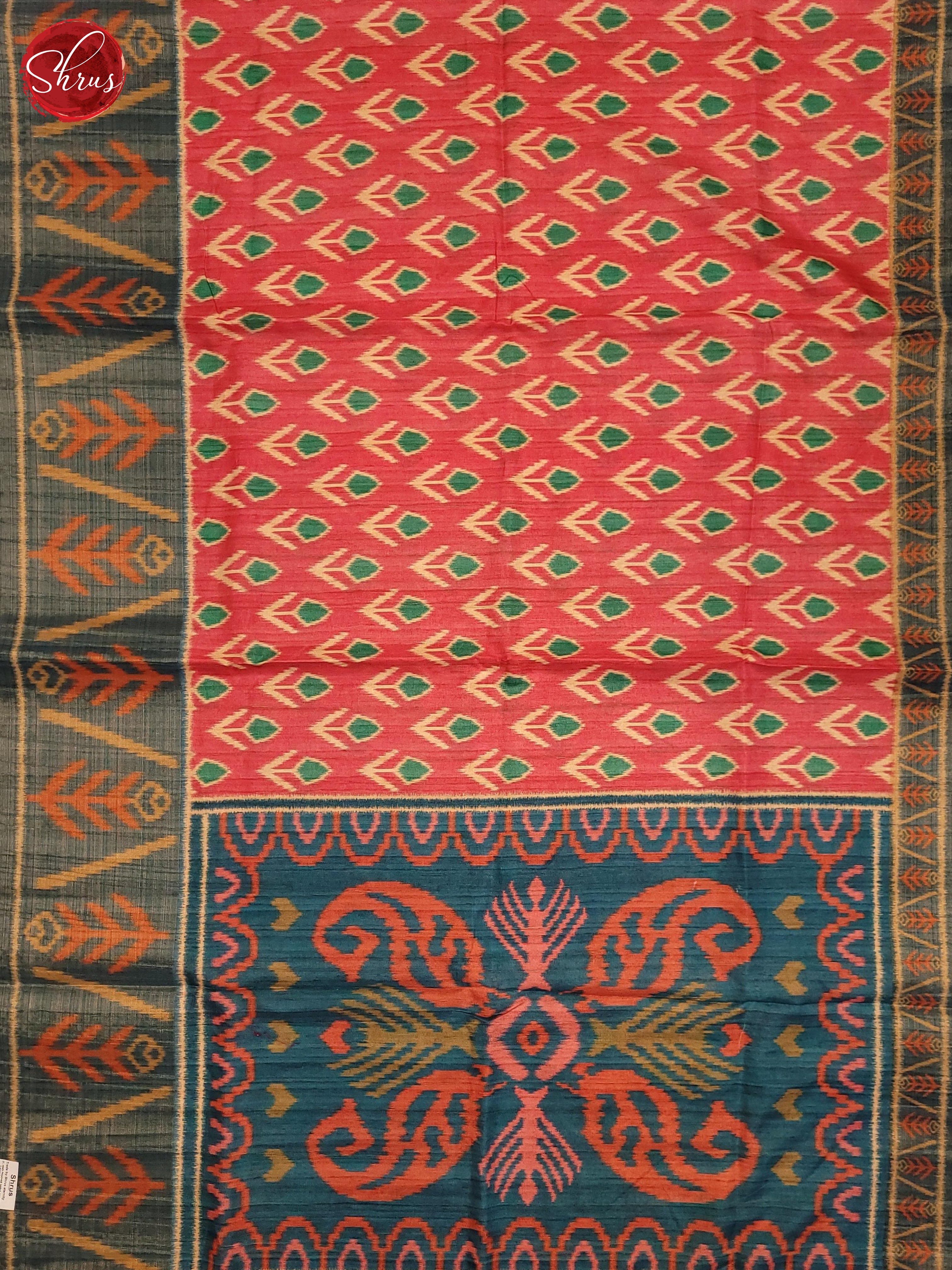 Pink & Blue- Semi Pochampally Saree - Shop on ShrusEternity.com