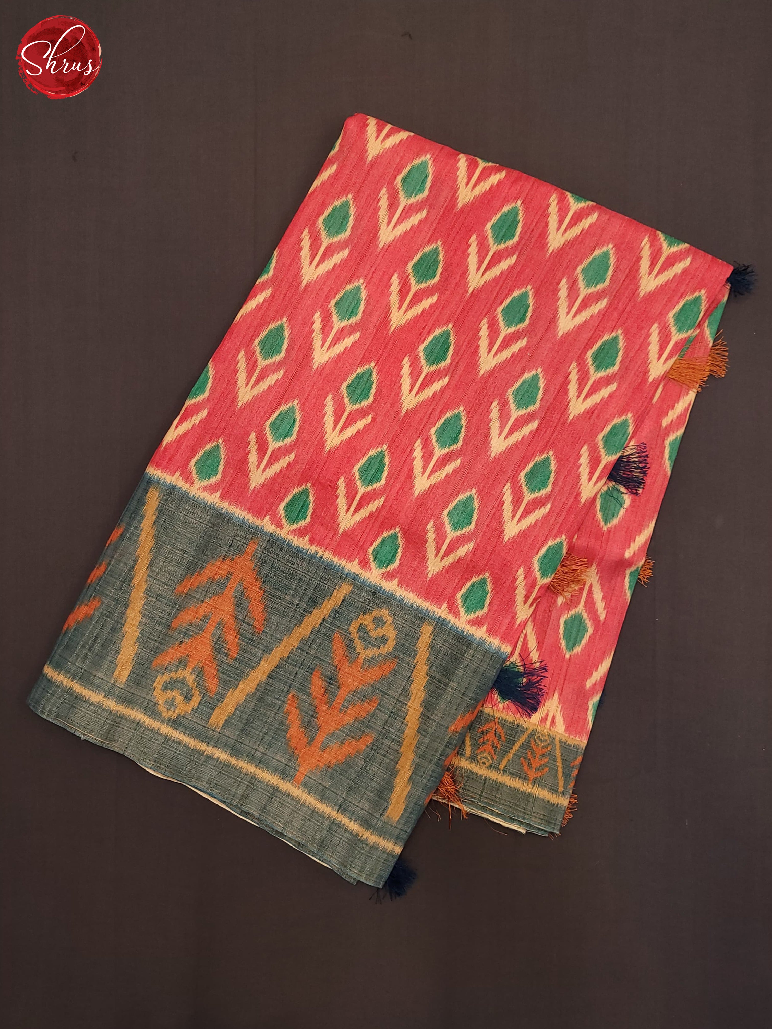 Pink & Blue- Semi Pochampally Saree - Shop on ShrusEternity.com