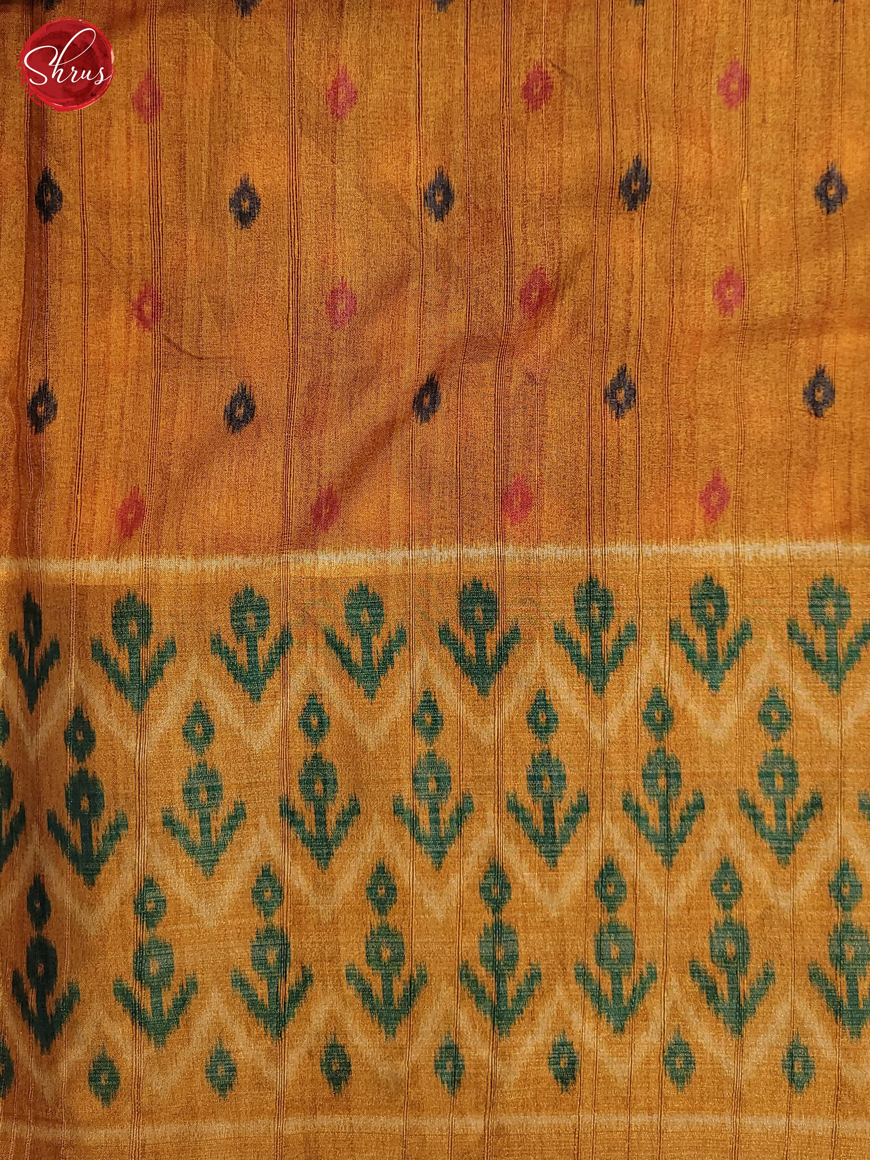 Grey & brown- Semi Pochampally Saree - Shop on ShrusEternity.com