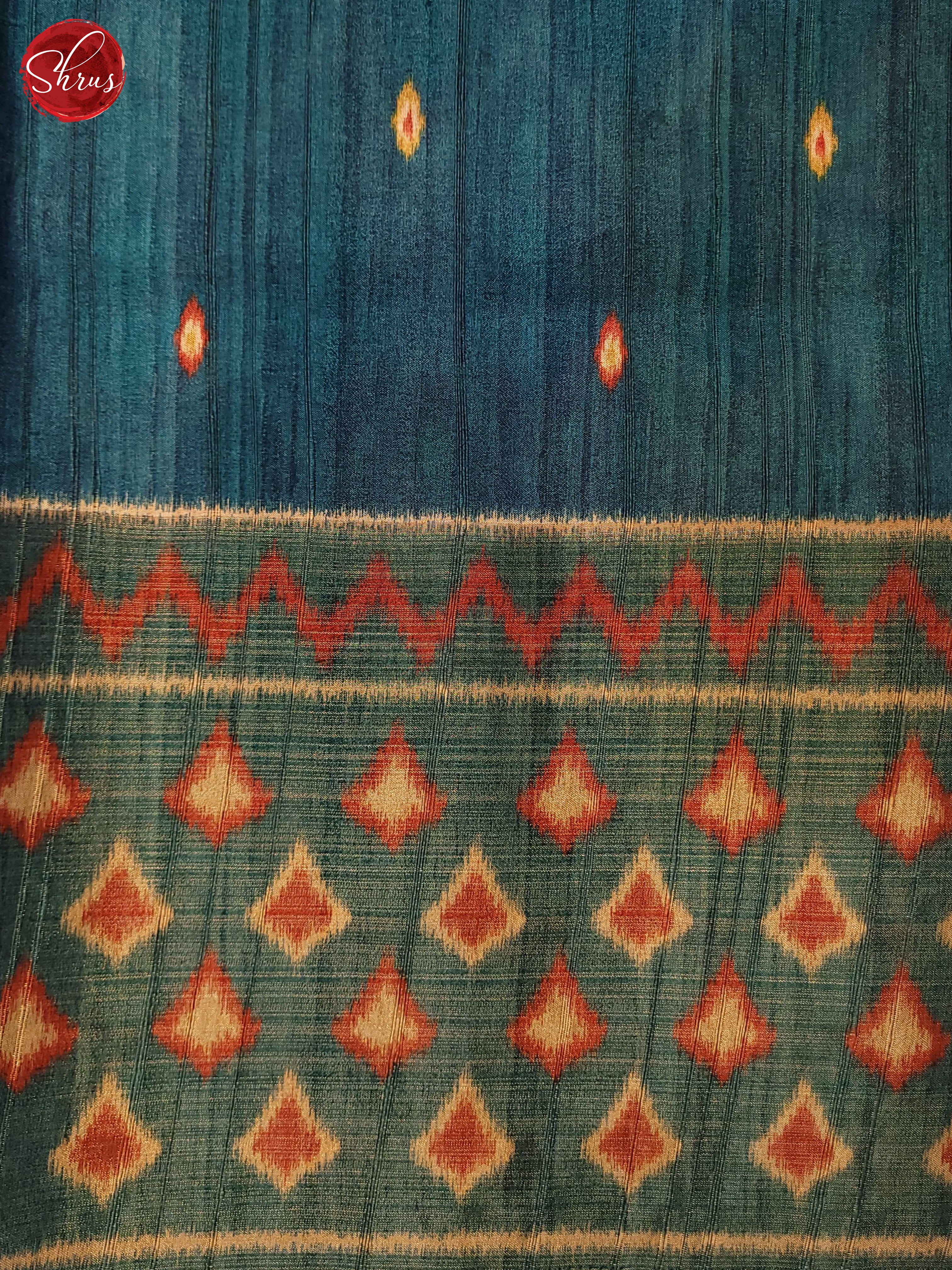 Pink & Blue - Semi Pochampally Saree - Shop on ShrusEternity.com