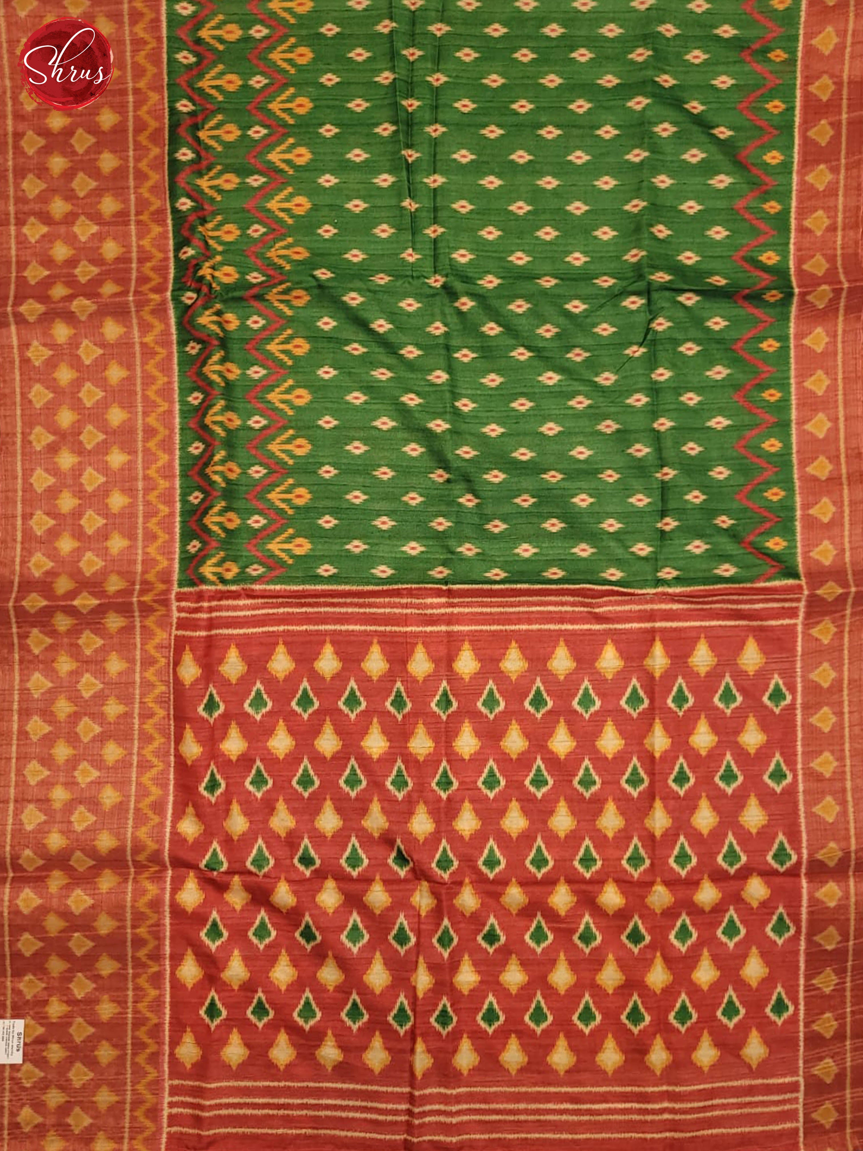 Green and Onion pink- Semi Pochampally Saree - Shop on ShrusEternity.com