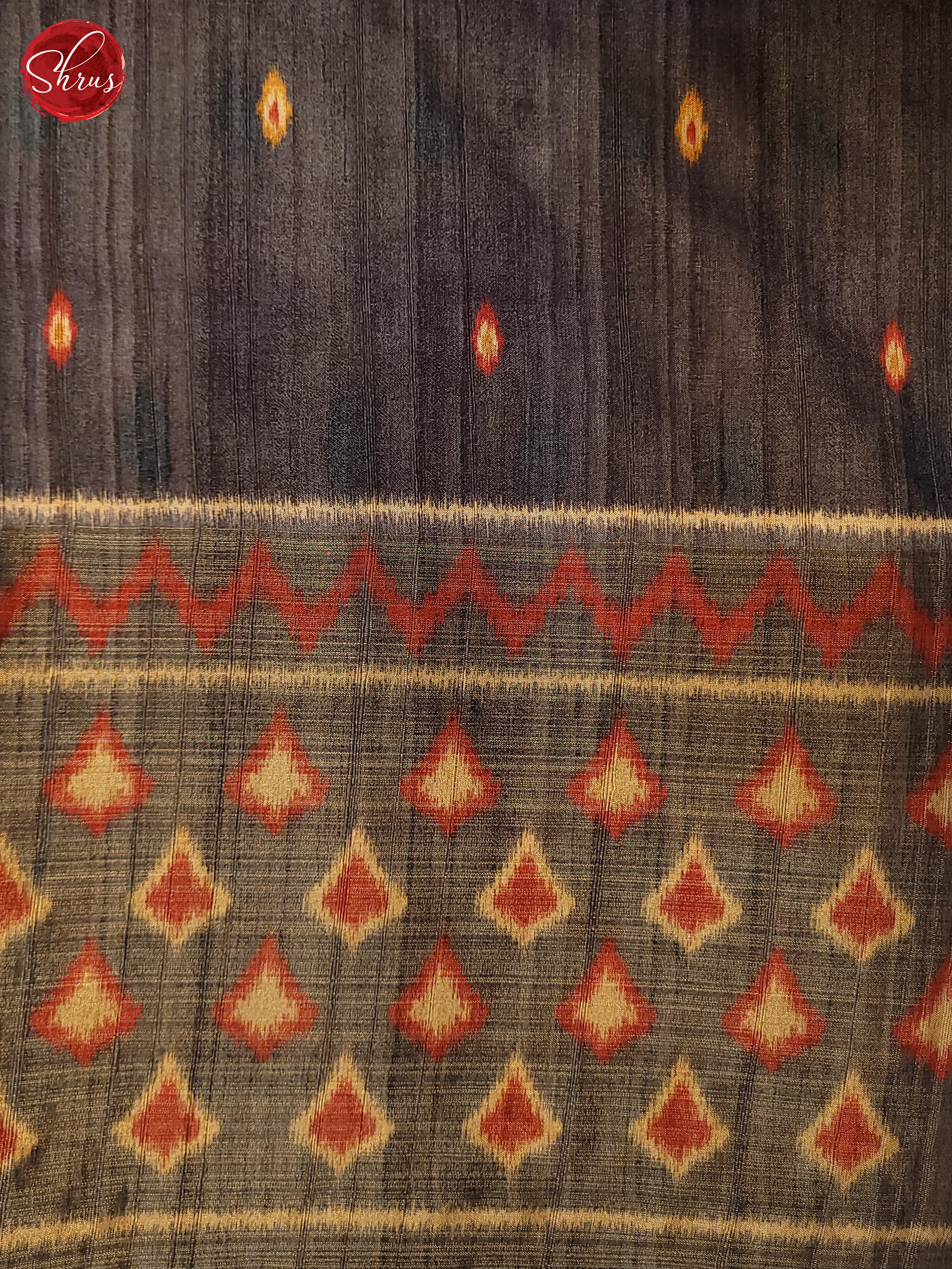 Yellow & Grey - Semi Pochampally Saree - Shop on ShrusEternity.com