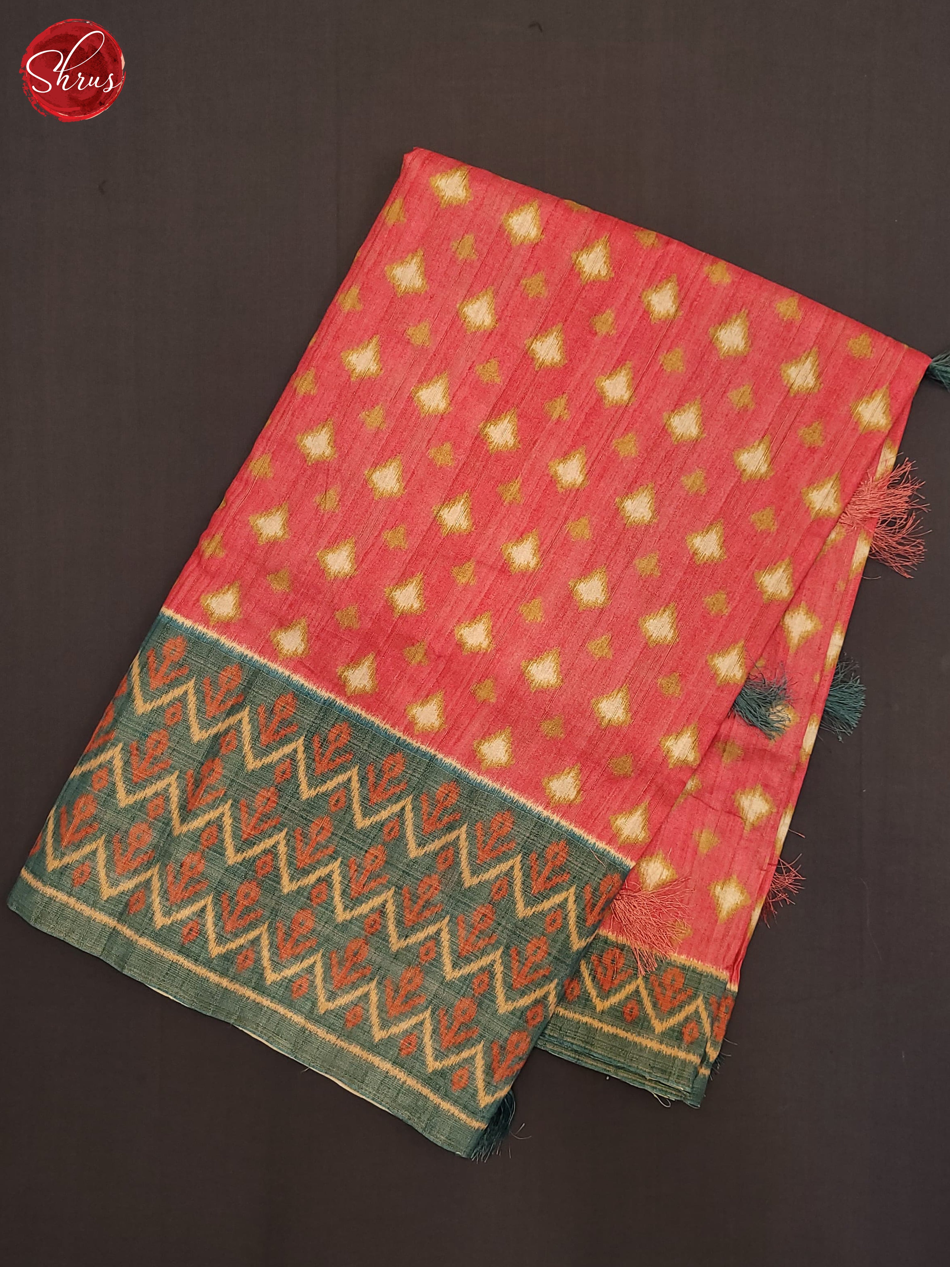 Pink & Blue - Semi Pochampally Saree - Shop on ShrusEternity.com