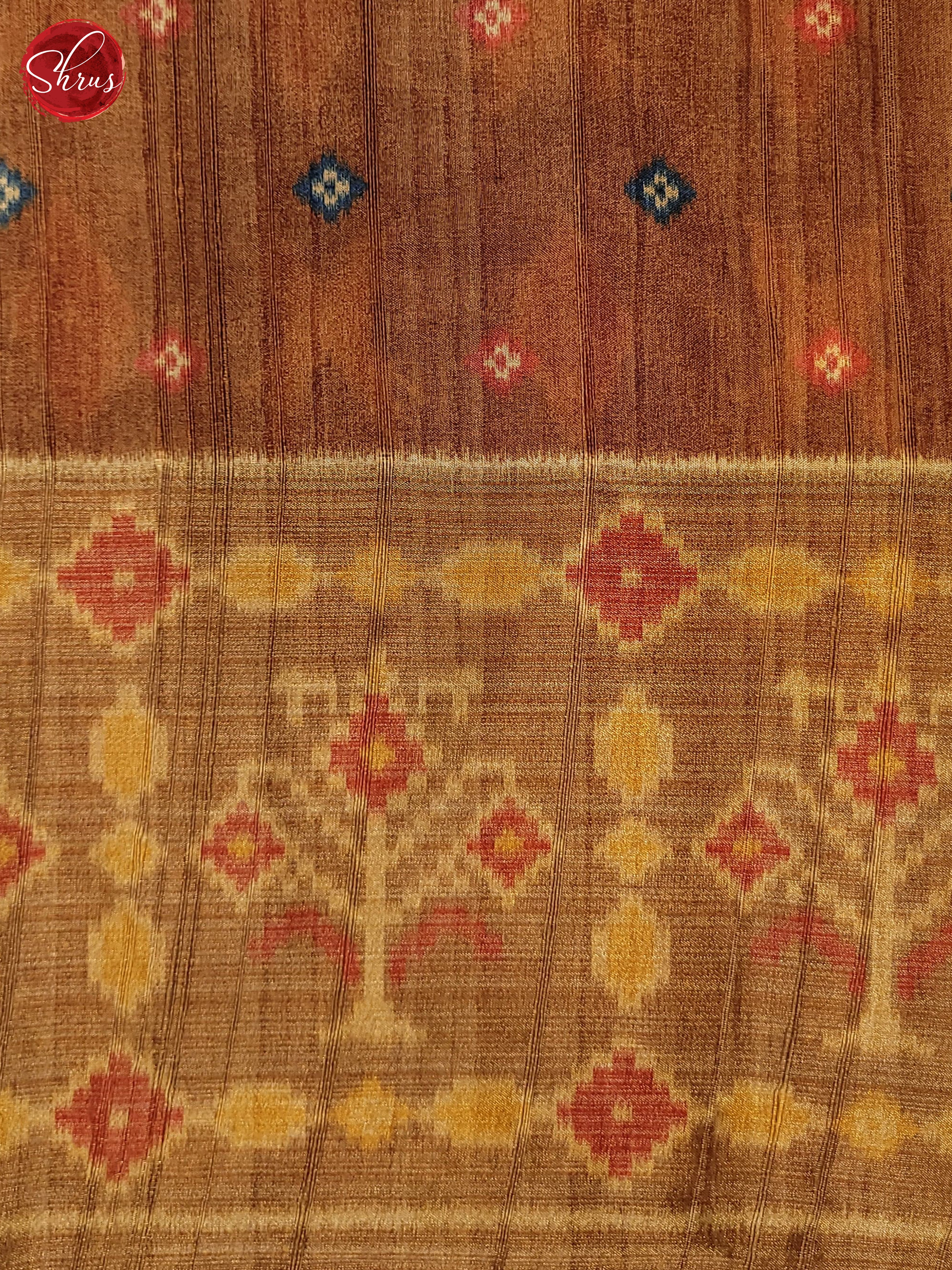 Blue & Brown- Semi Pochampally Saree - Shop on ShrusEternity.com