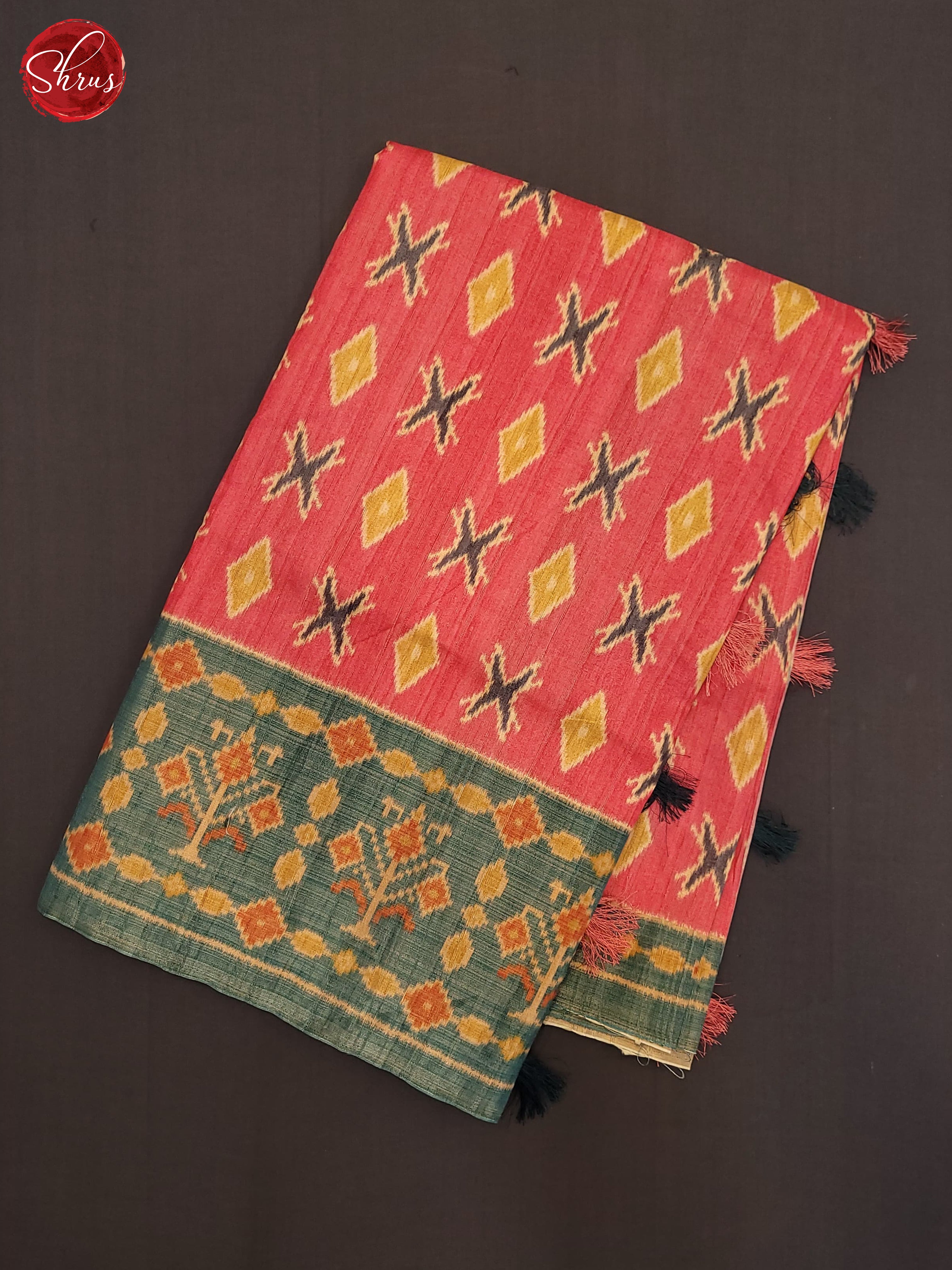 Pink & Blue- Semi Pochampally Saree - Shop on ShrusEternity.com