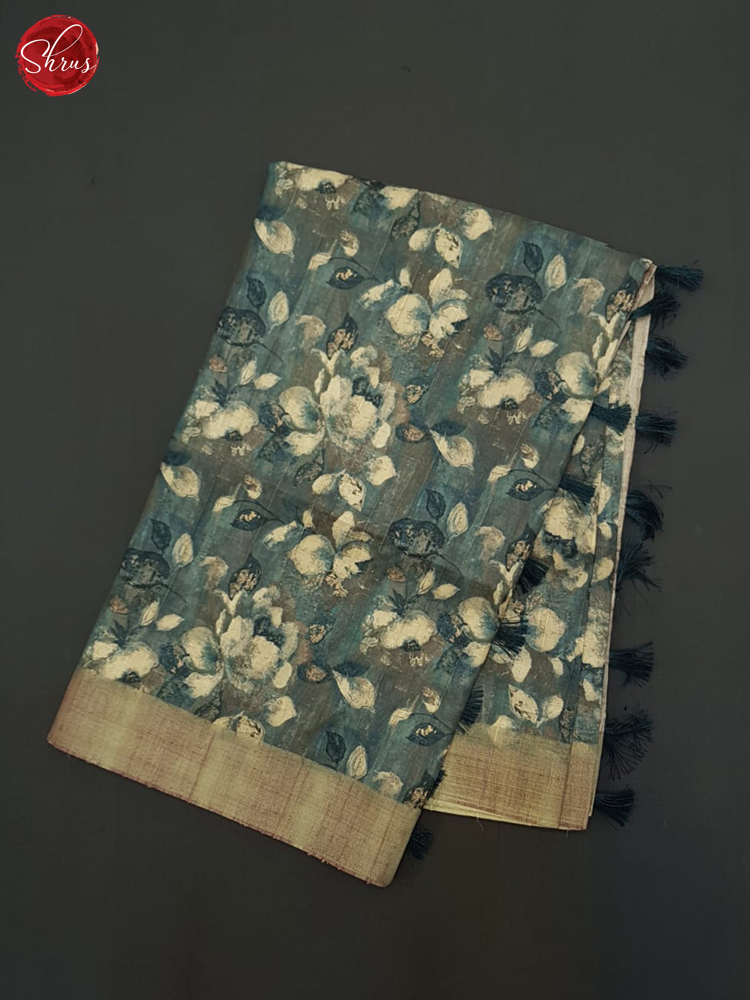 Blue & Pink - Semi Tussar Saree - Shop on ShrusEternity.com