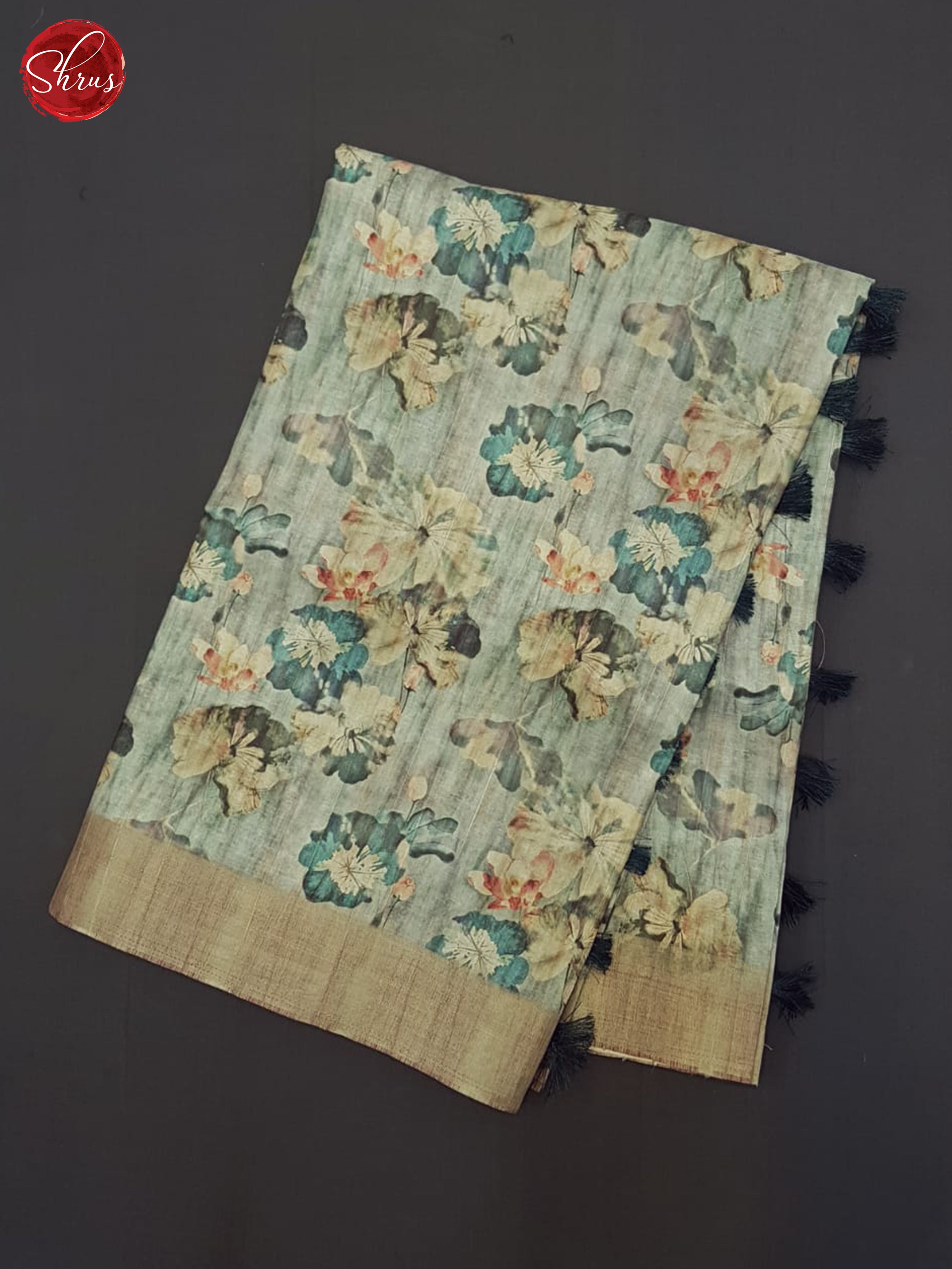 Blue & Pink - Semi Tussar Saree - Shop on ShrusEternity.com