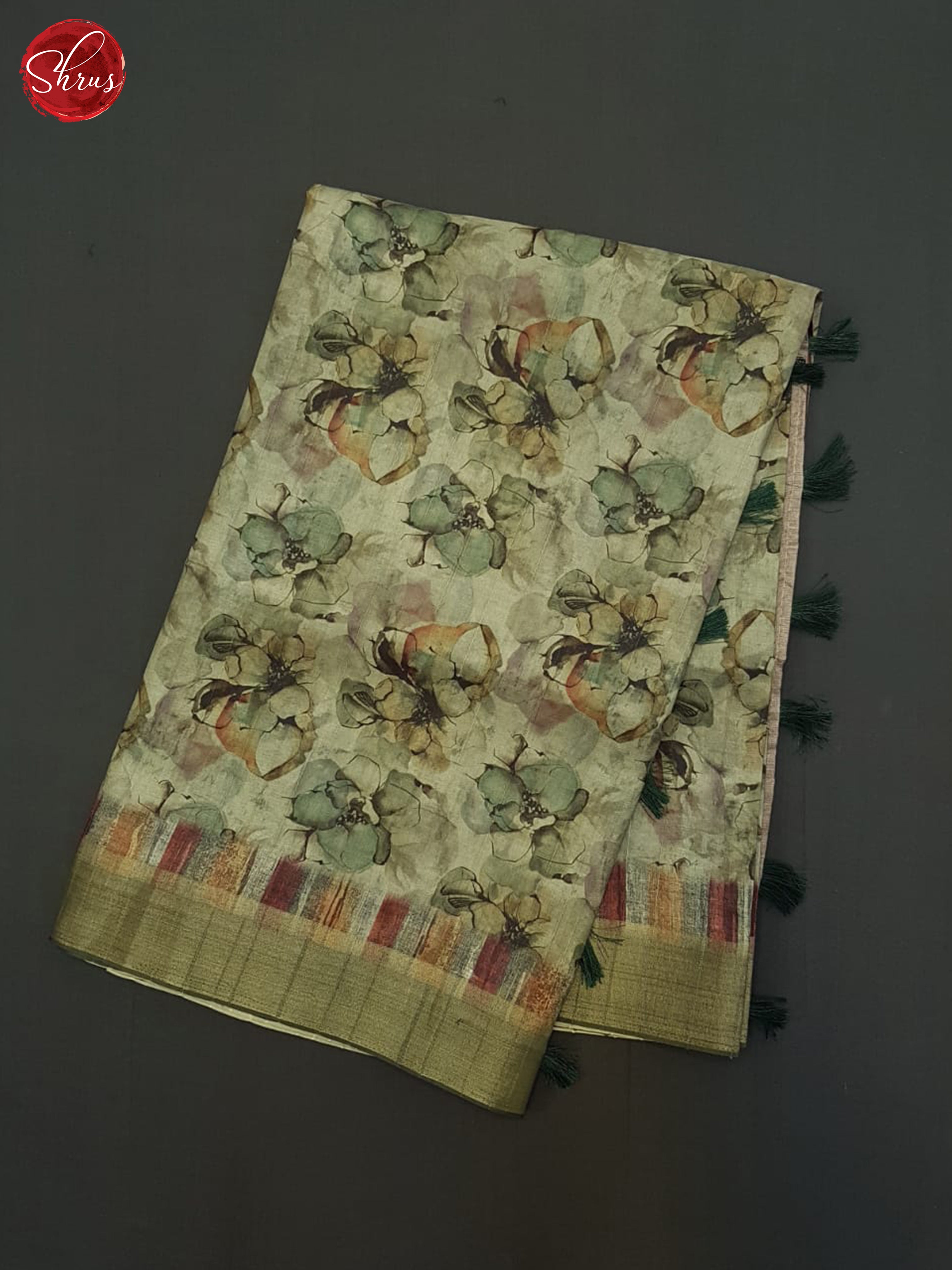 Green & Red - Semi Tussar Saree - Shop on ShrusEternity.com