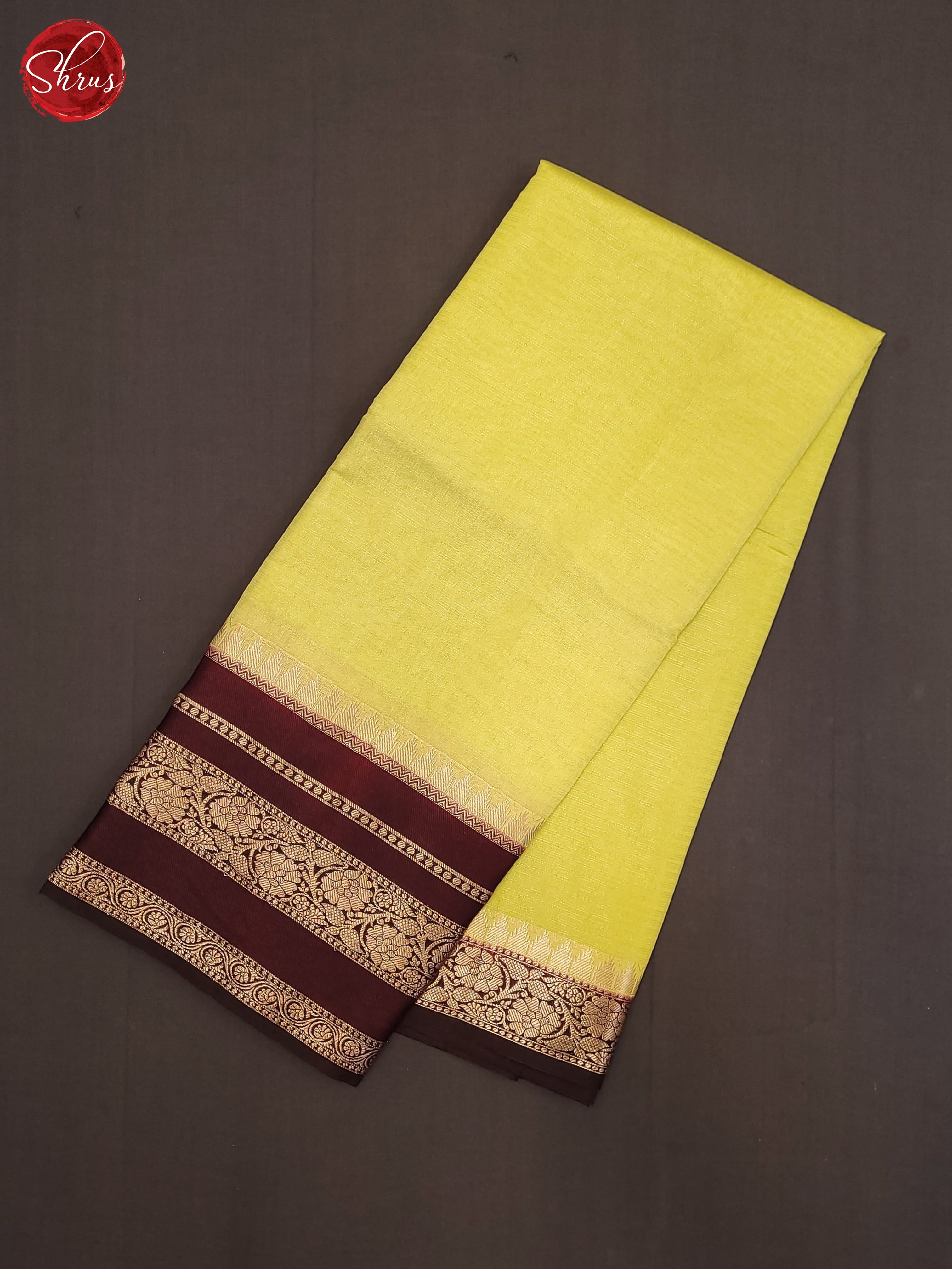 Green & Brown - Semi Dupion Saree - Shop on ShrusEternity.com