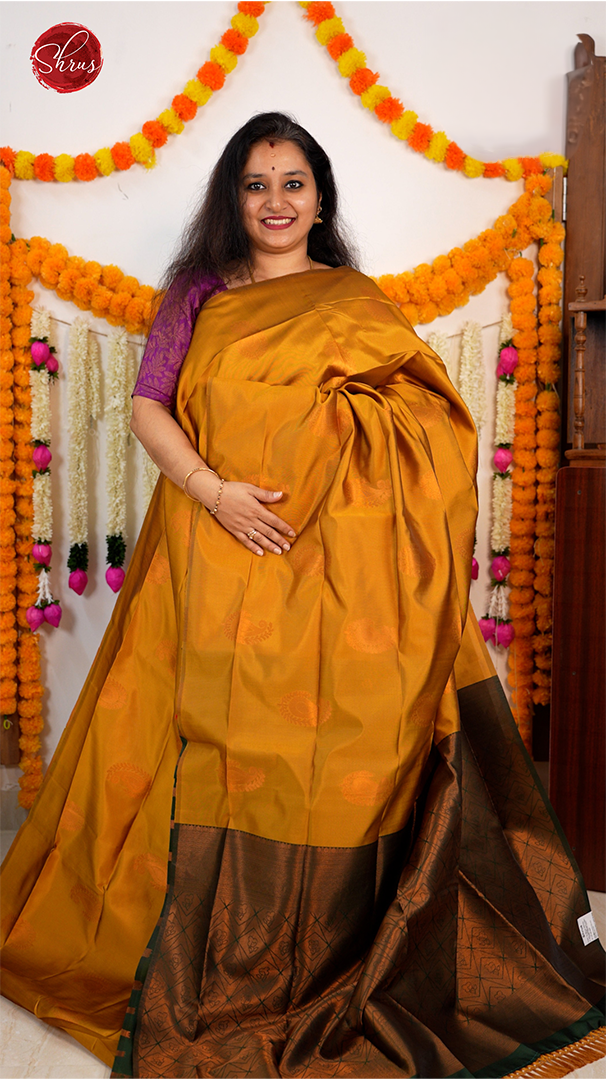Mustard & Green - Semi Soft Silk Saree - Shop on ShrusEternity.com