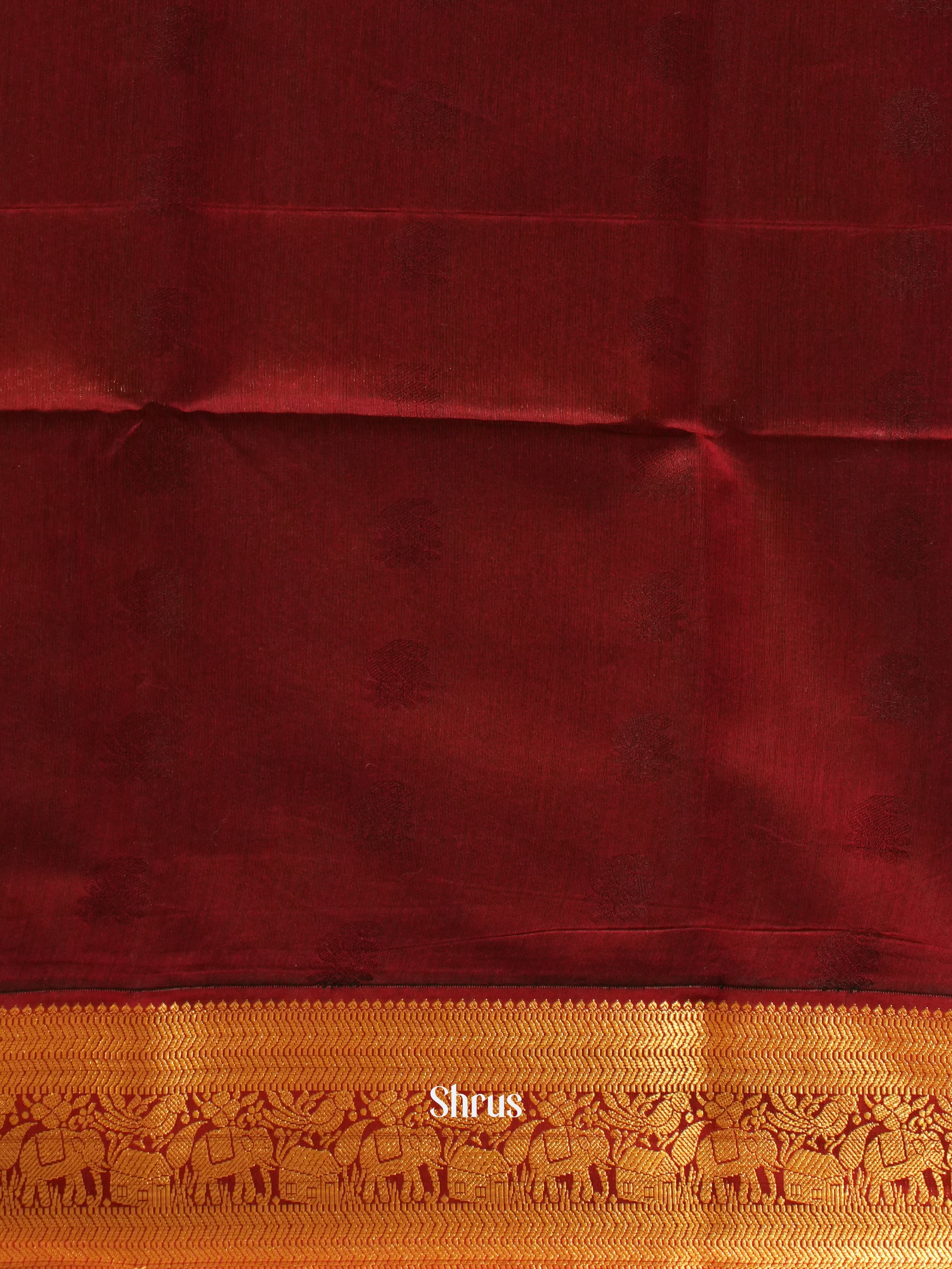 Green & Maroon -Semi Silkcotton - Shop on ShrusEternity.com
