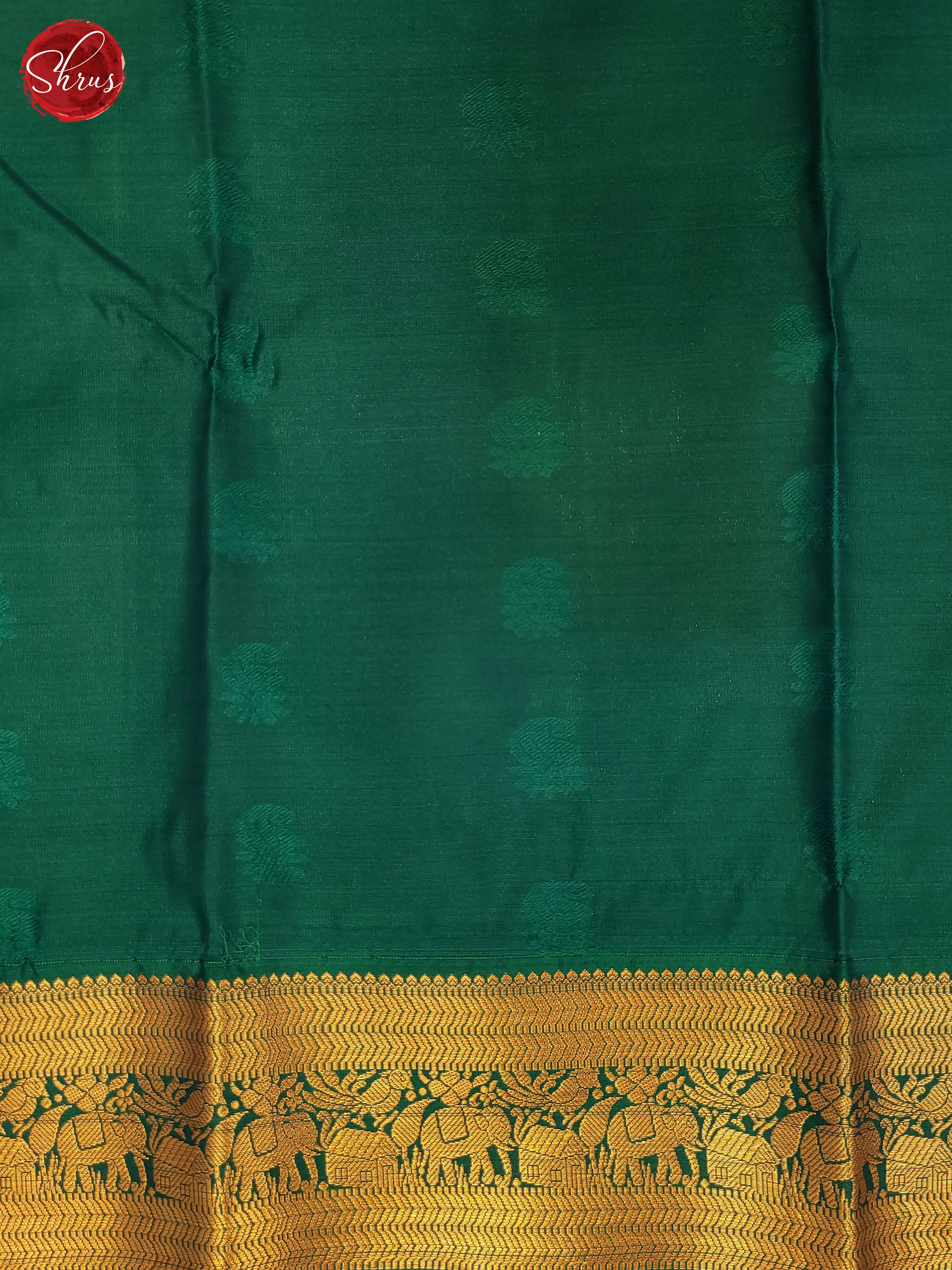 Red & Green - Semi Kanchipuram Saree - Shop on ShrusEternity.com