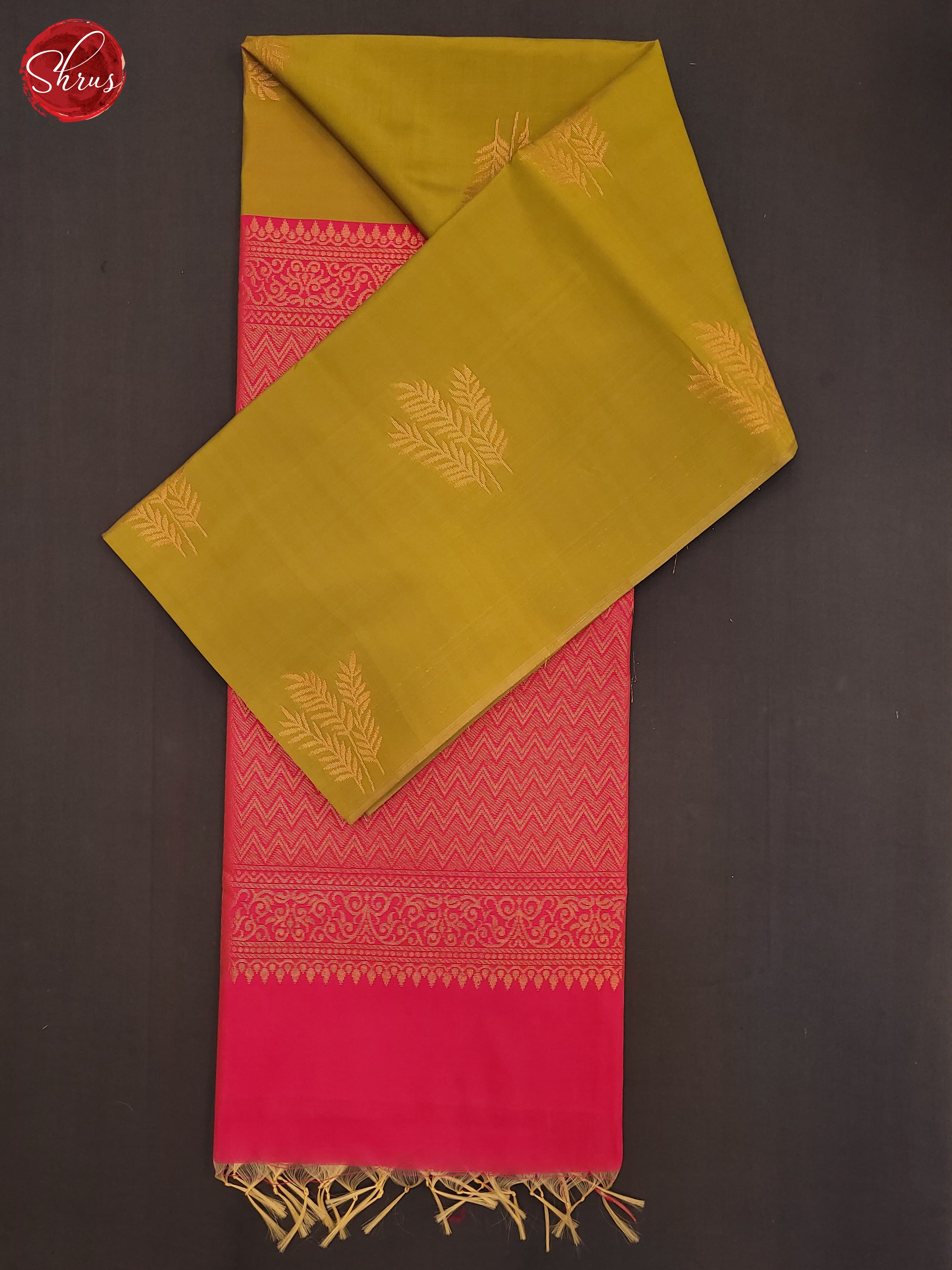 Green & Pink - Semi Softsilk Saree - Shop on ShrusEternity.com