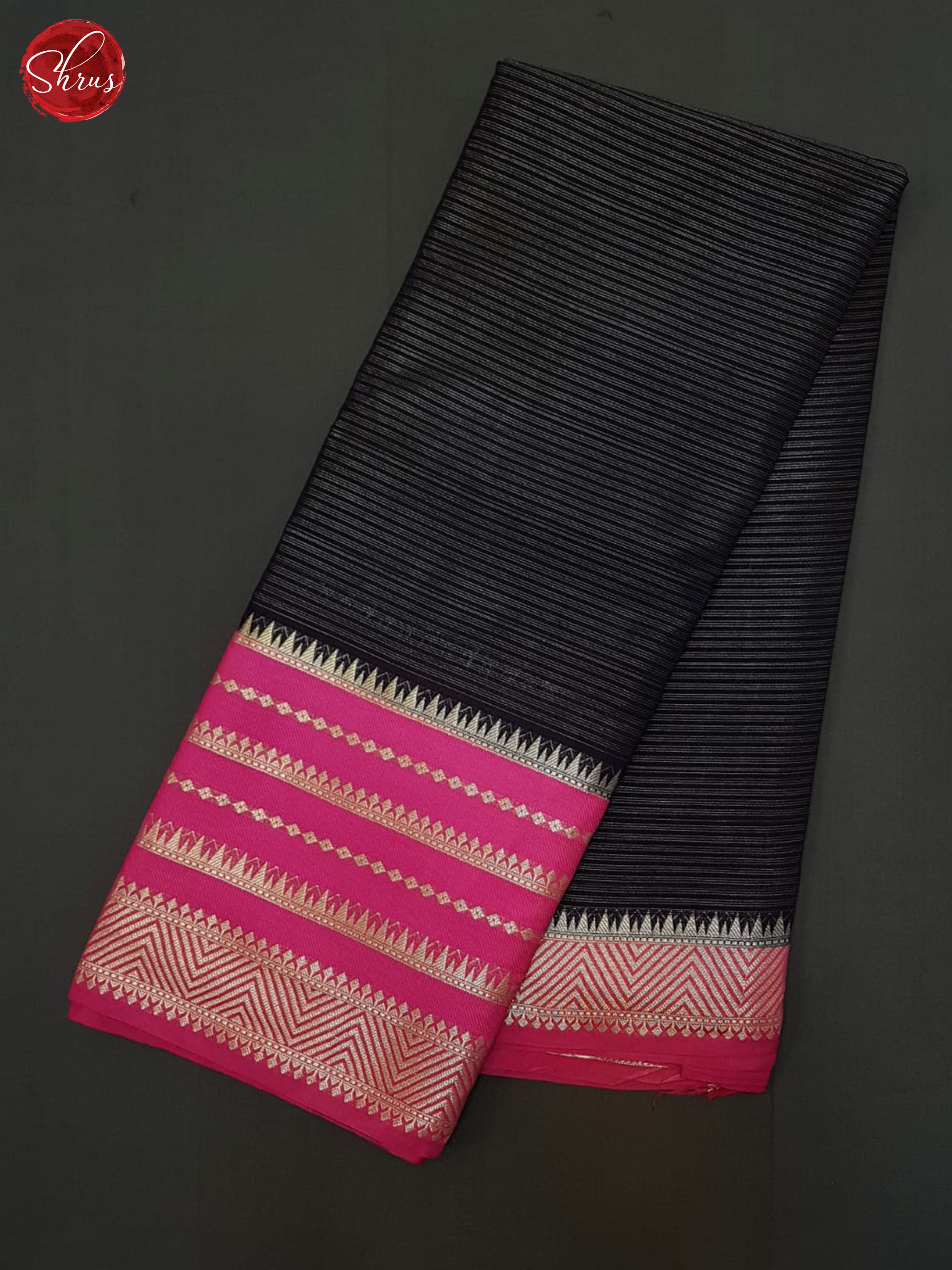 Blue & Pink- Semi Dupion Saree - Shop on ShrusEternity.com