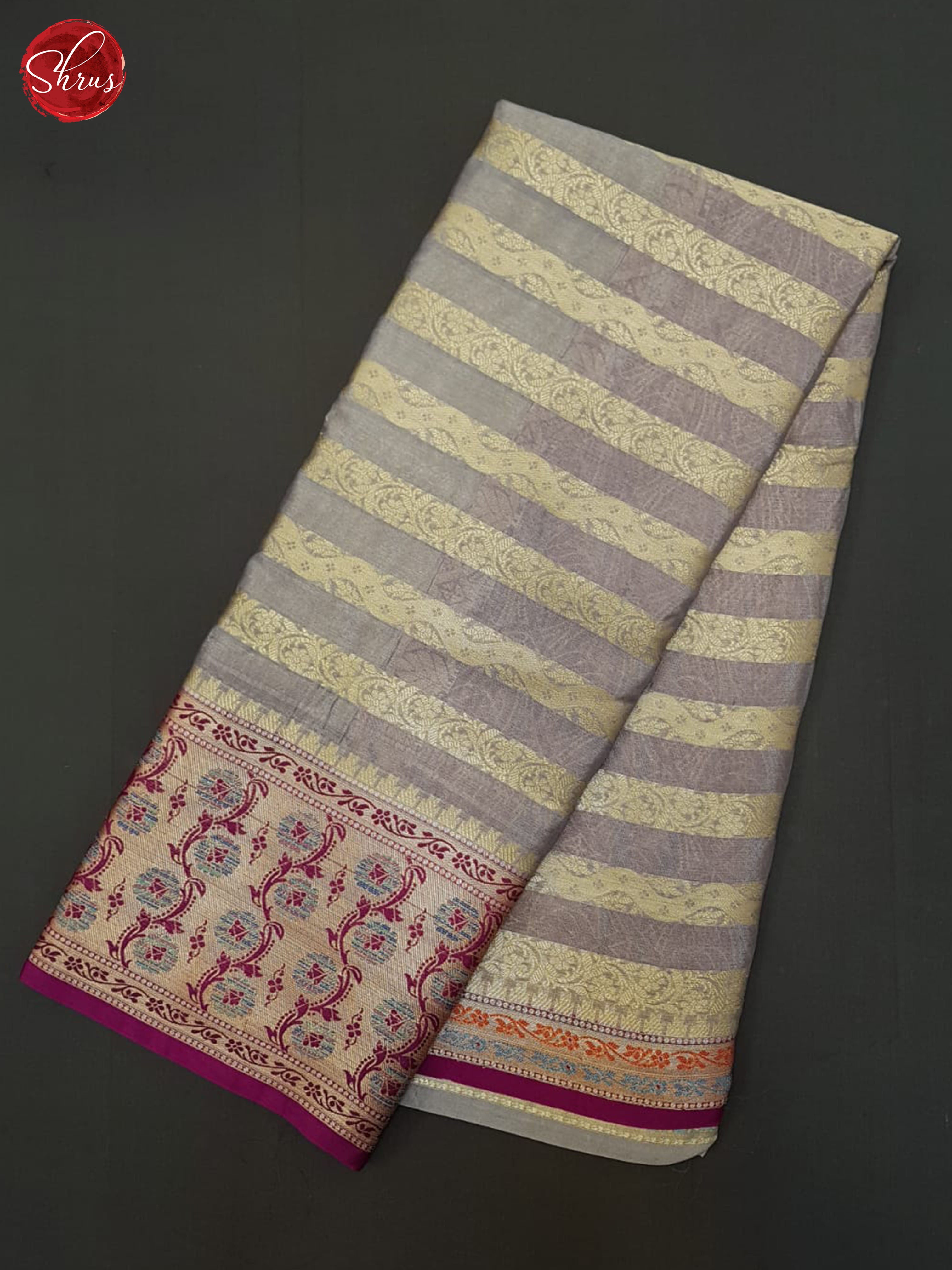 mild Lavneder & Majenta - Semi Dupion Saree - Shop on ShrusEternity.com