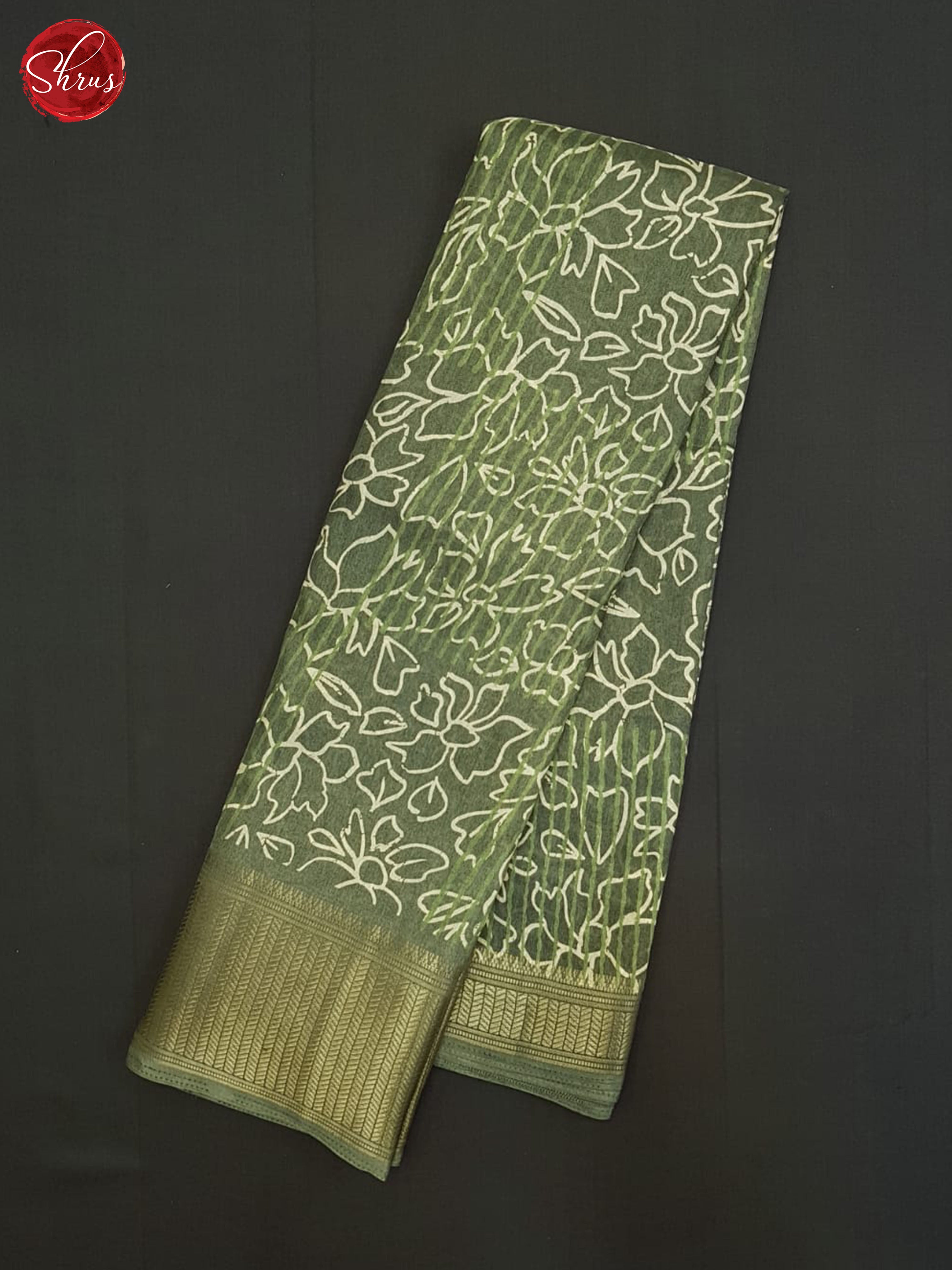 Green(single tone)-semi Crepe Saree - Shop on ShrusEternity.com