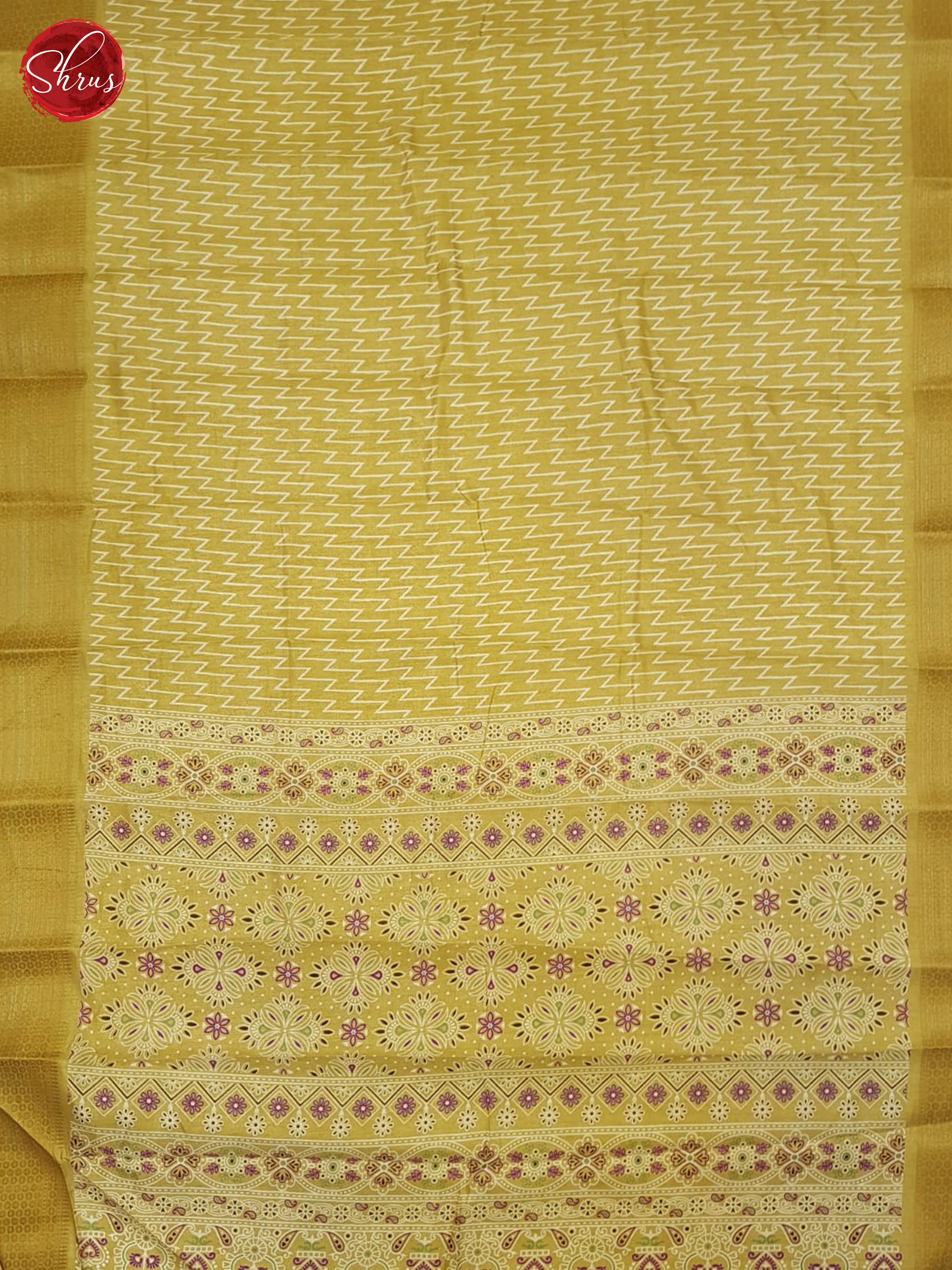 Yellow(Single Tone) - Semi Crepe Saree - Shop on ShrusEternity.com