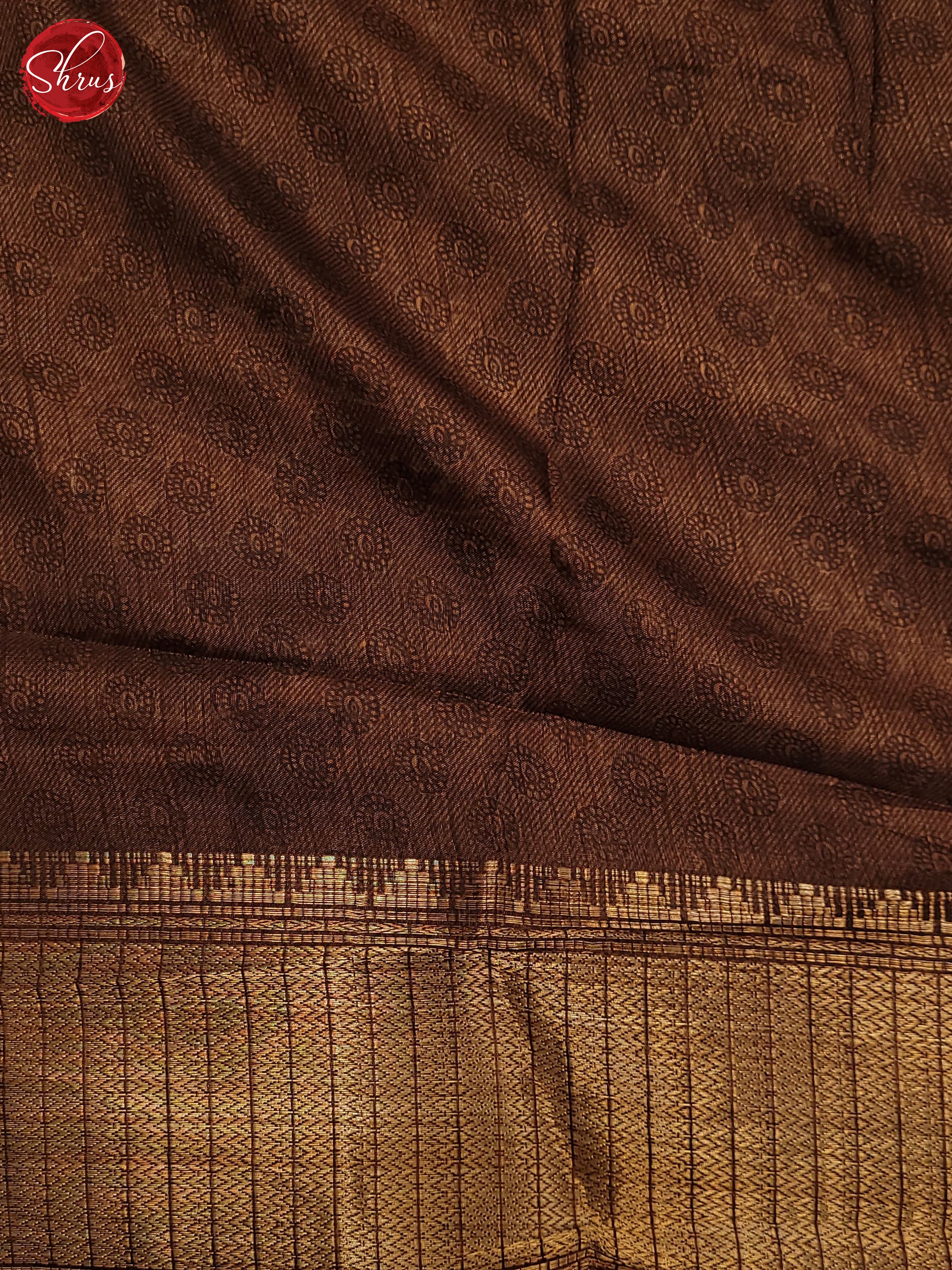 Brown(Single Tone) - Semi Crepe Saree - Shop on ShrusEternity.com