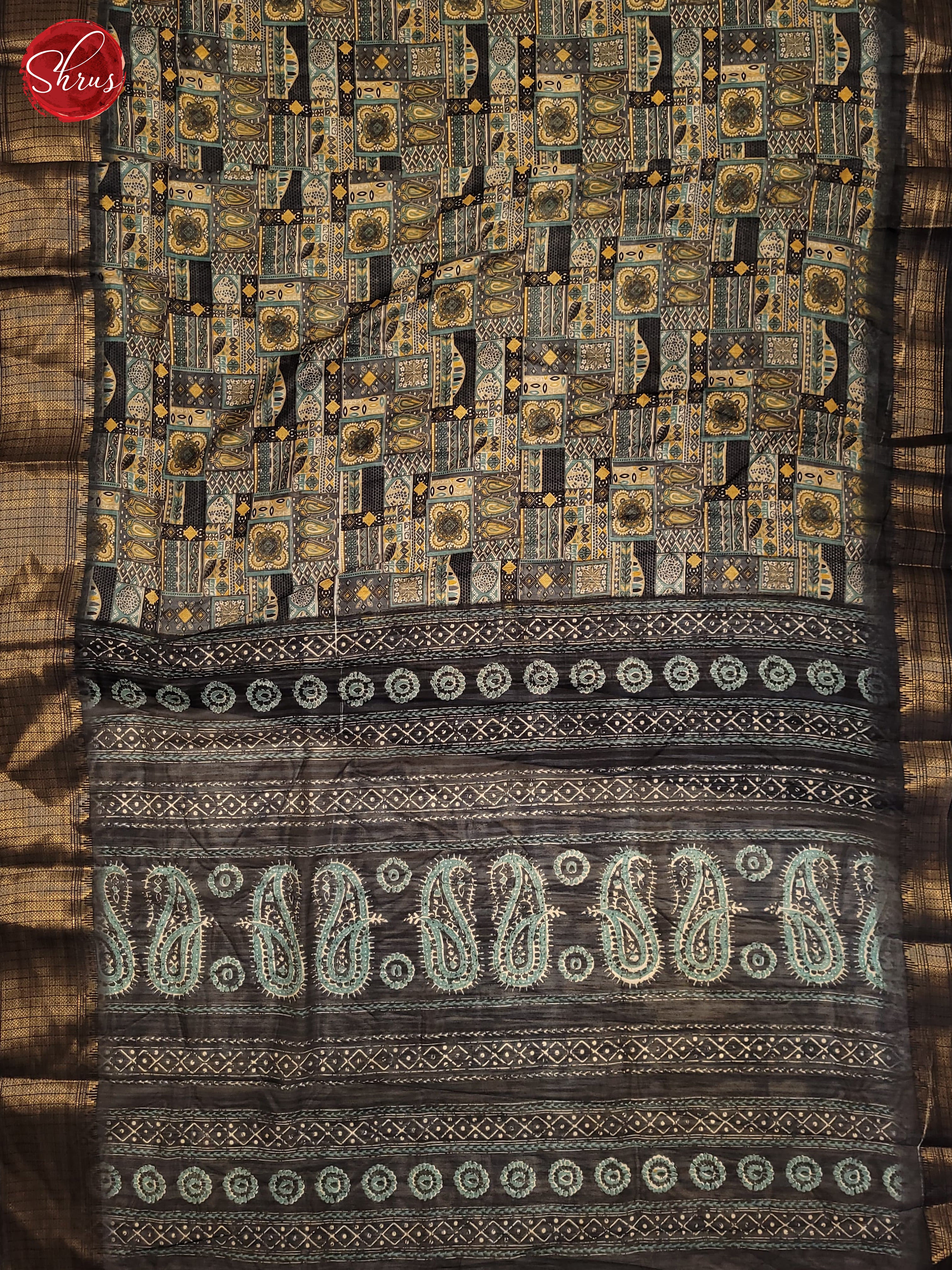 Black(Single Tone) - Semi Crepe Saree - Shop on ShrusEternity.com