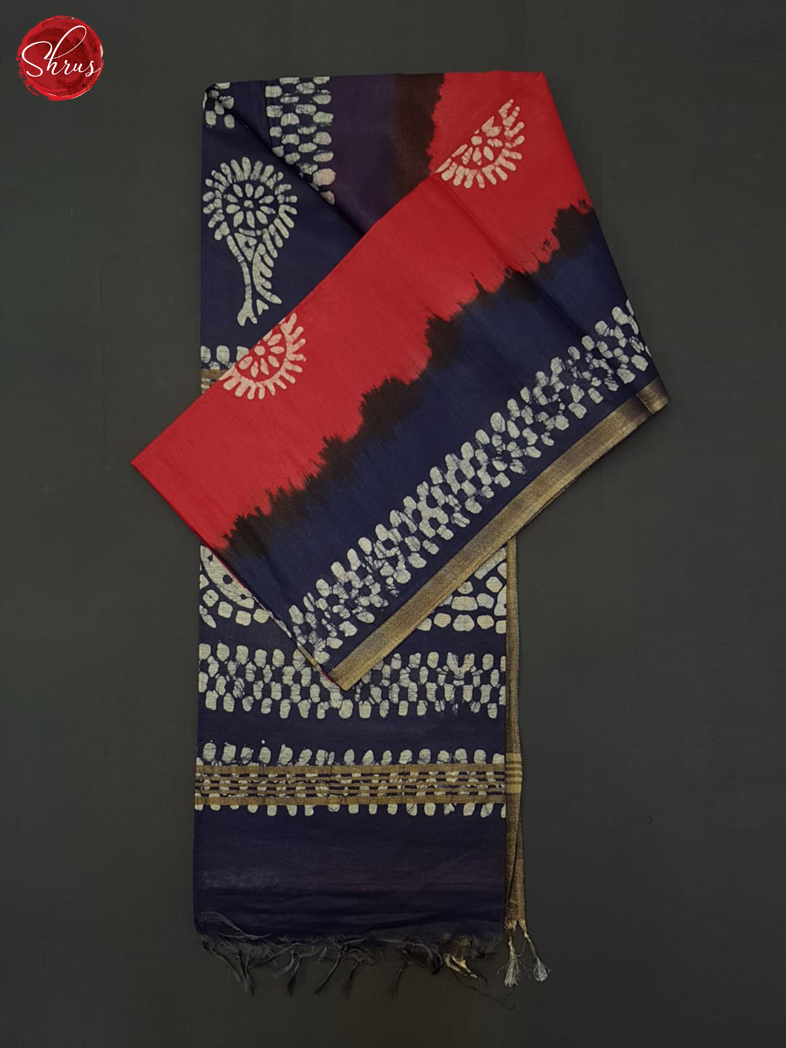 Red & Blue - Bhatik Saree - Shop on ShrusEternity.com