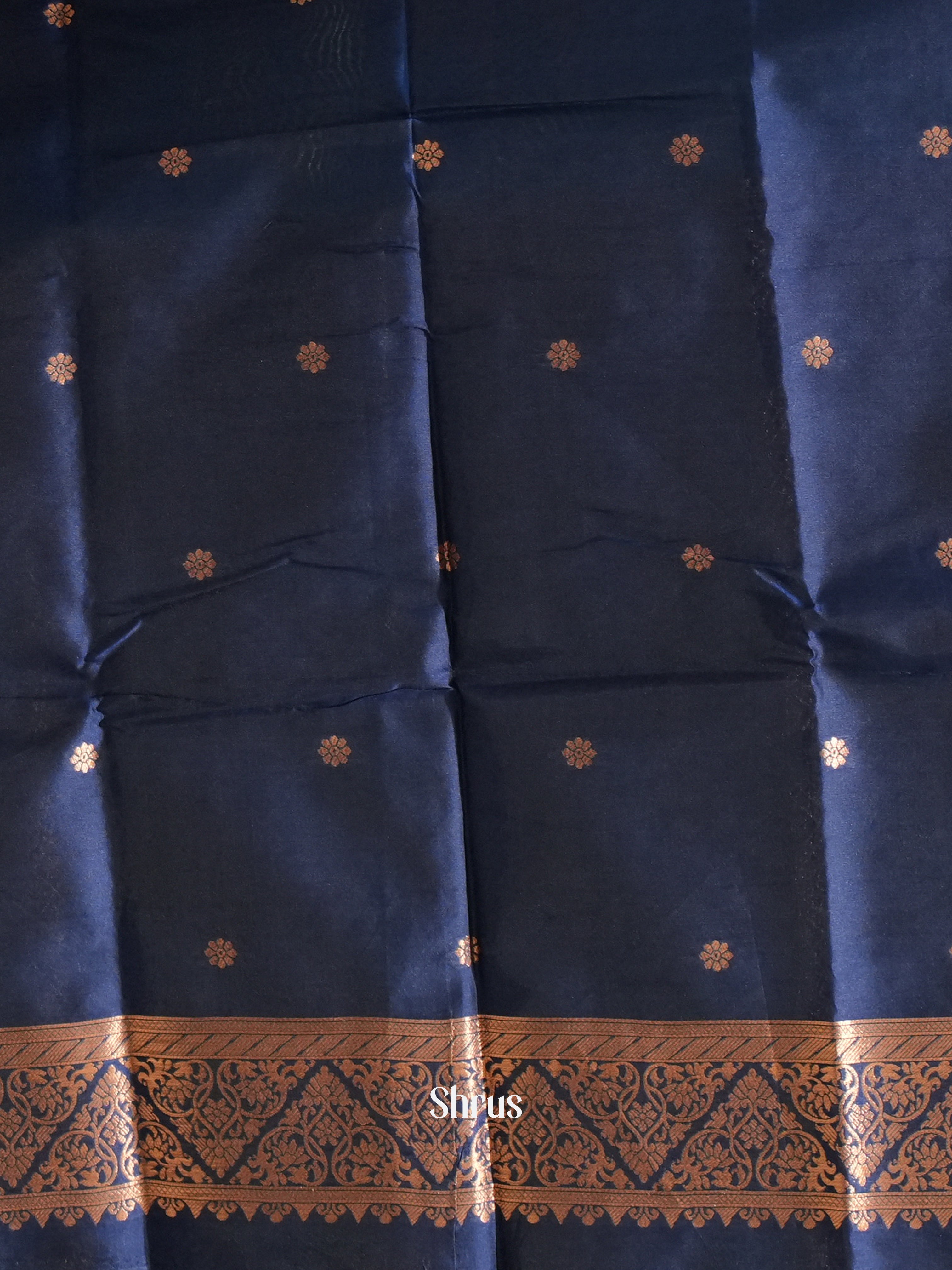 Peacock Green & Blue - Semi Softsilk Saree - Shop on ShrusEternity.com