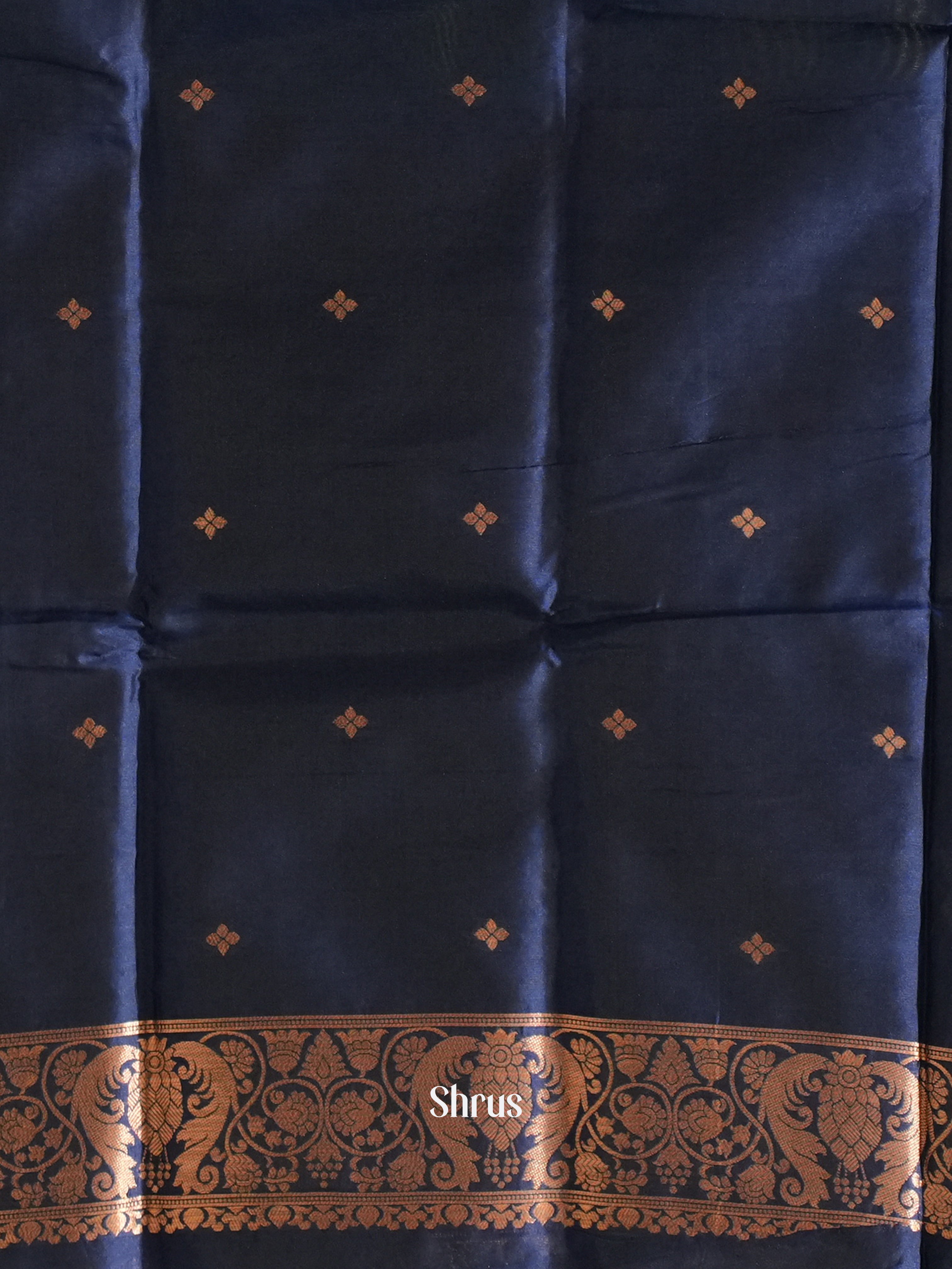 Peacock Green & Blue - Semi Softsilk Saree - Shop on ShrusEternity.com