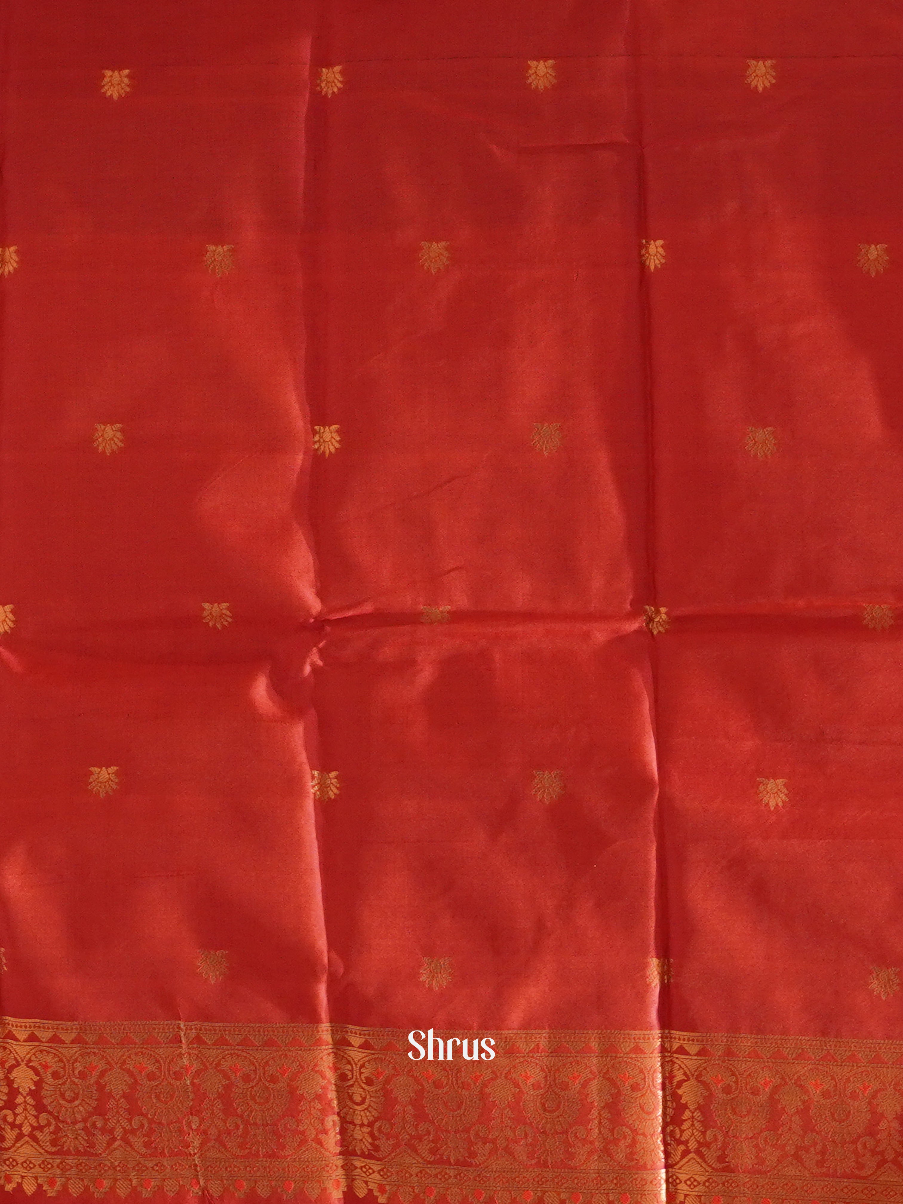 Bottle Green & Pink - Semi Softsilk Saree - Shop on ShrusEternity.com