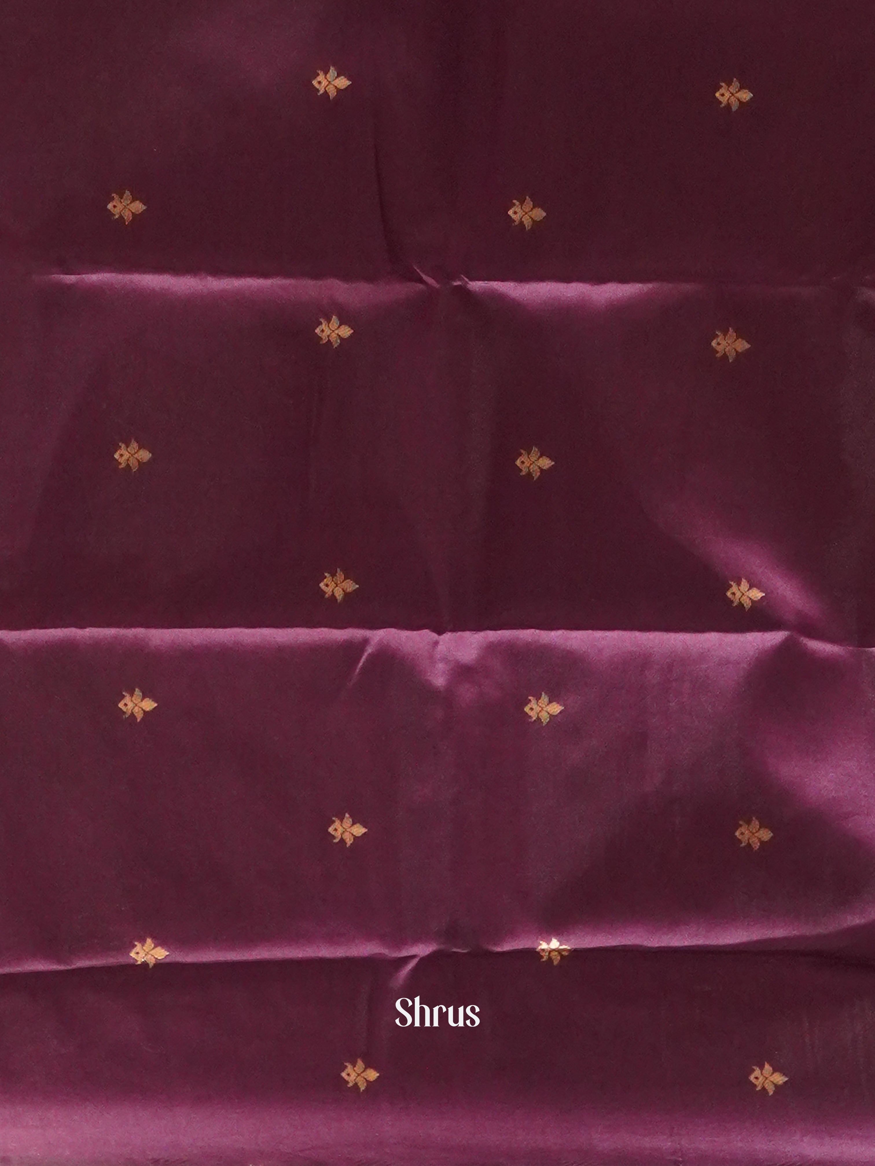 Blue & MAroon- Semi Softsilk Saree - Shop on ShrusEternity.com