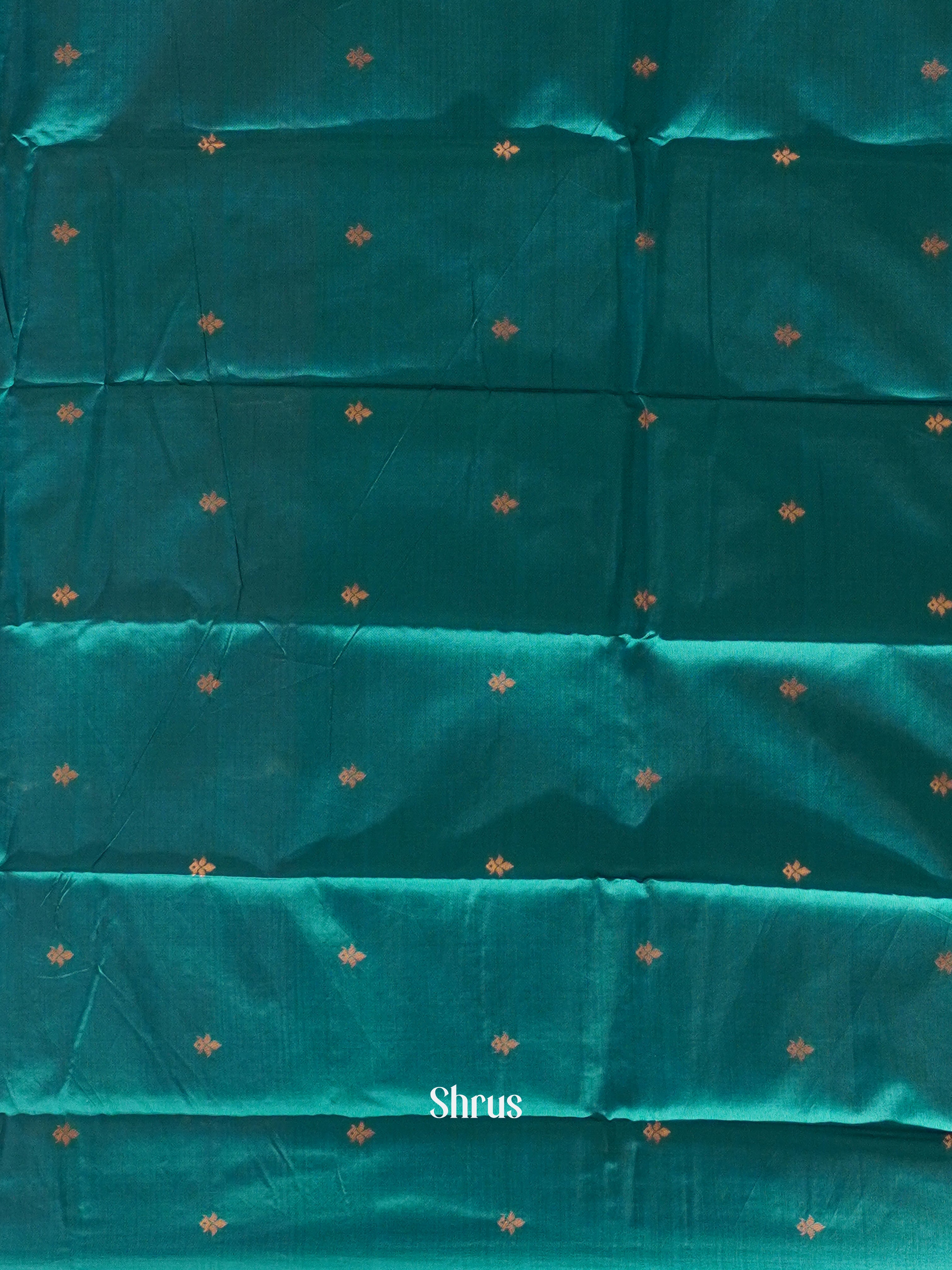 Pink & Blue - Semi Softsilk Saree - Shop on ShrusEternity.com