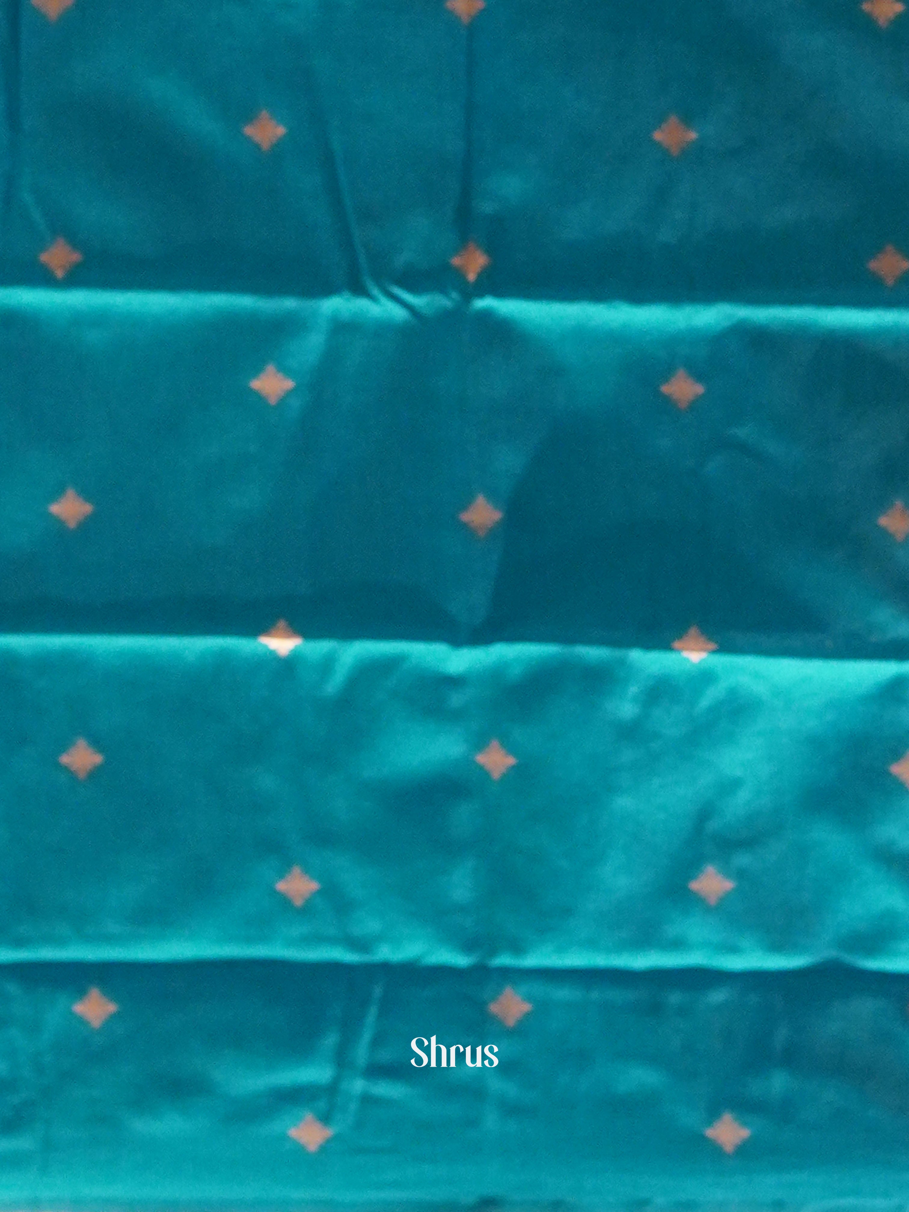 Wine & Blue - Semi Softsilk Saree - Shop on ShrusEternity.com