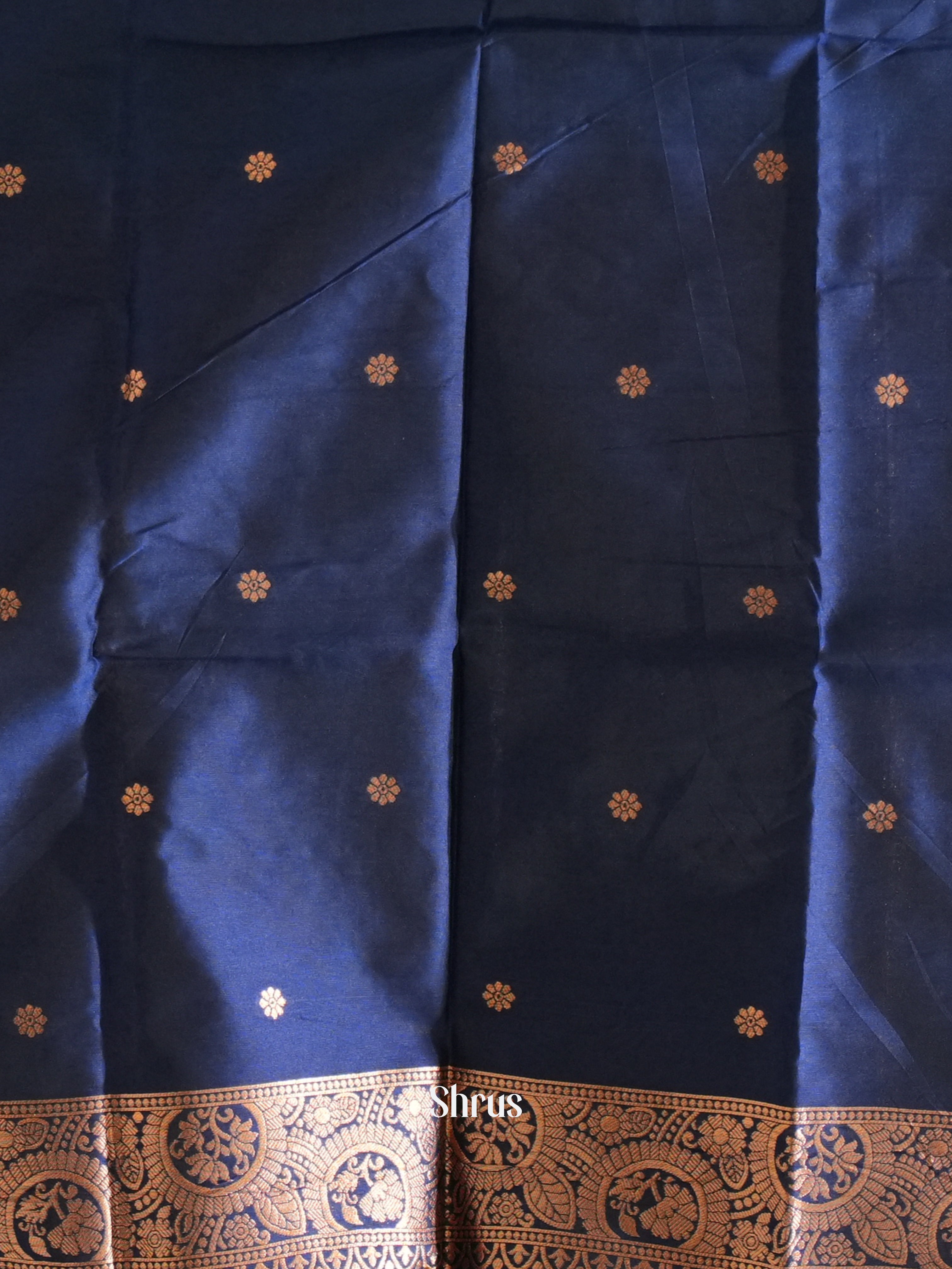 Peacock Green & Blue - Semi Softsilk Saree - Shop on ShrusEternity.com