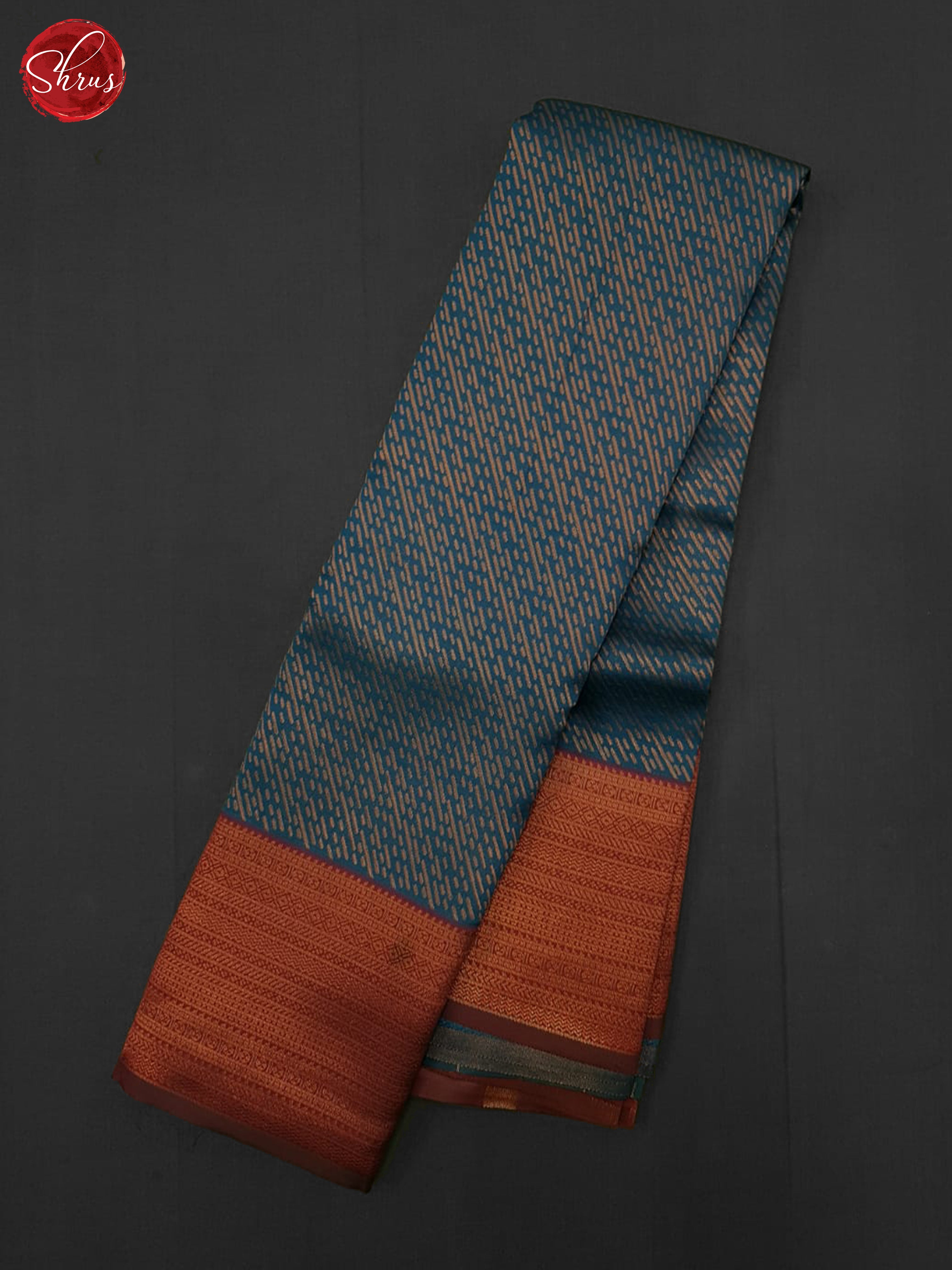 Blue & Majenta Pink - Semi Kanchipuram Saree - Shop on ShrusEternity.com