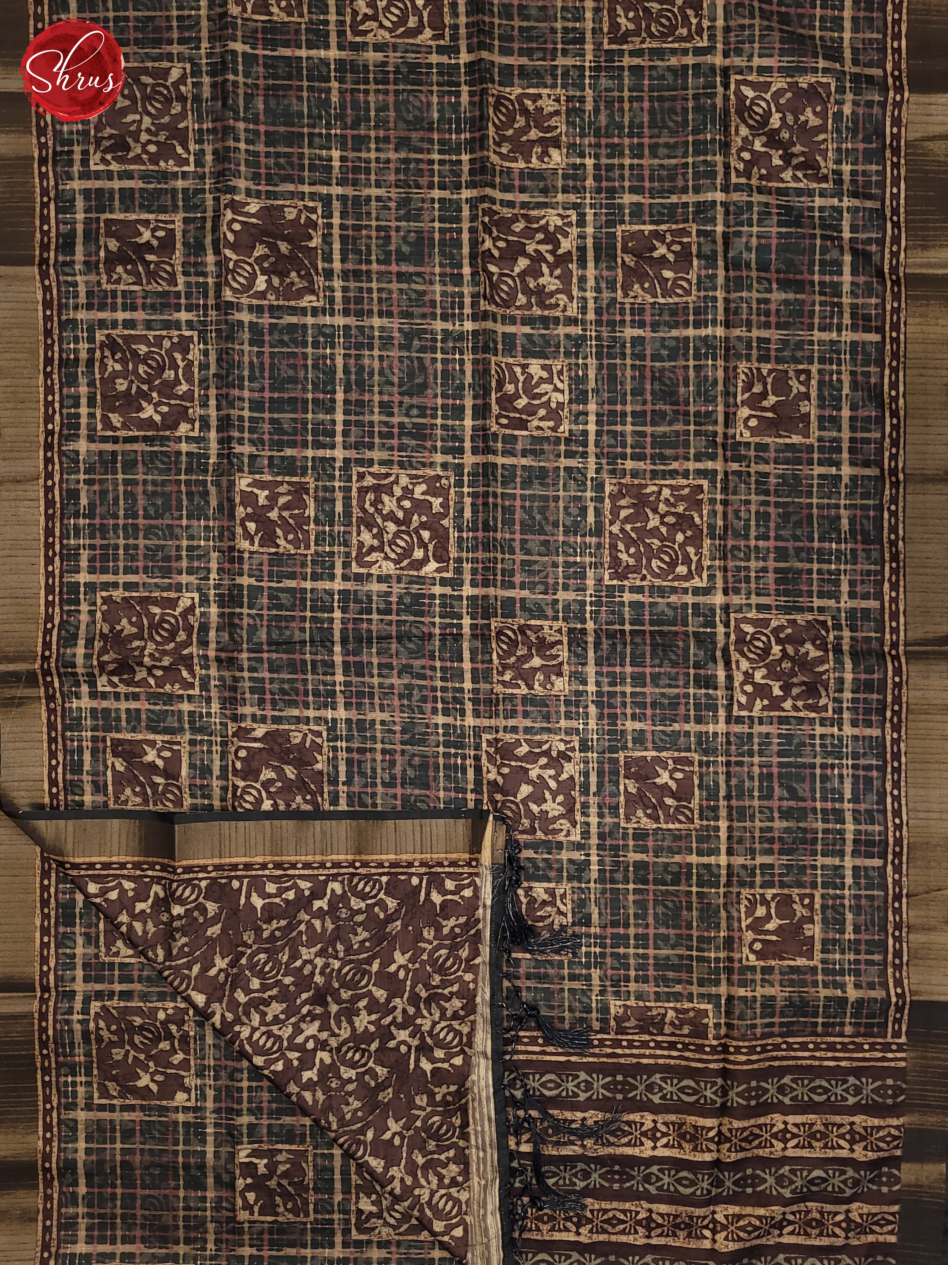 Grey(single Tone)- Semi Tussar Saree - Shop on ShrusEternity.com