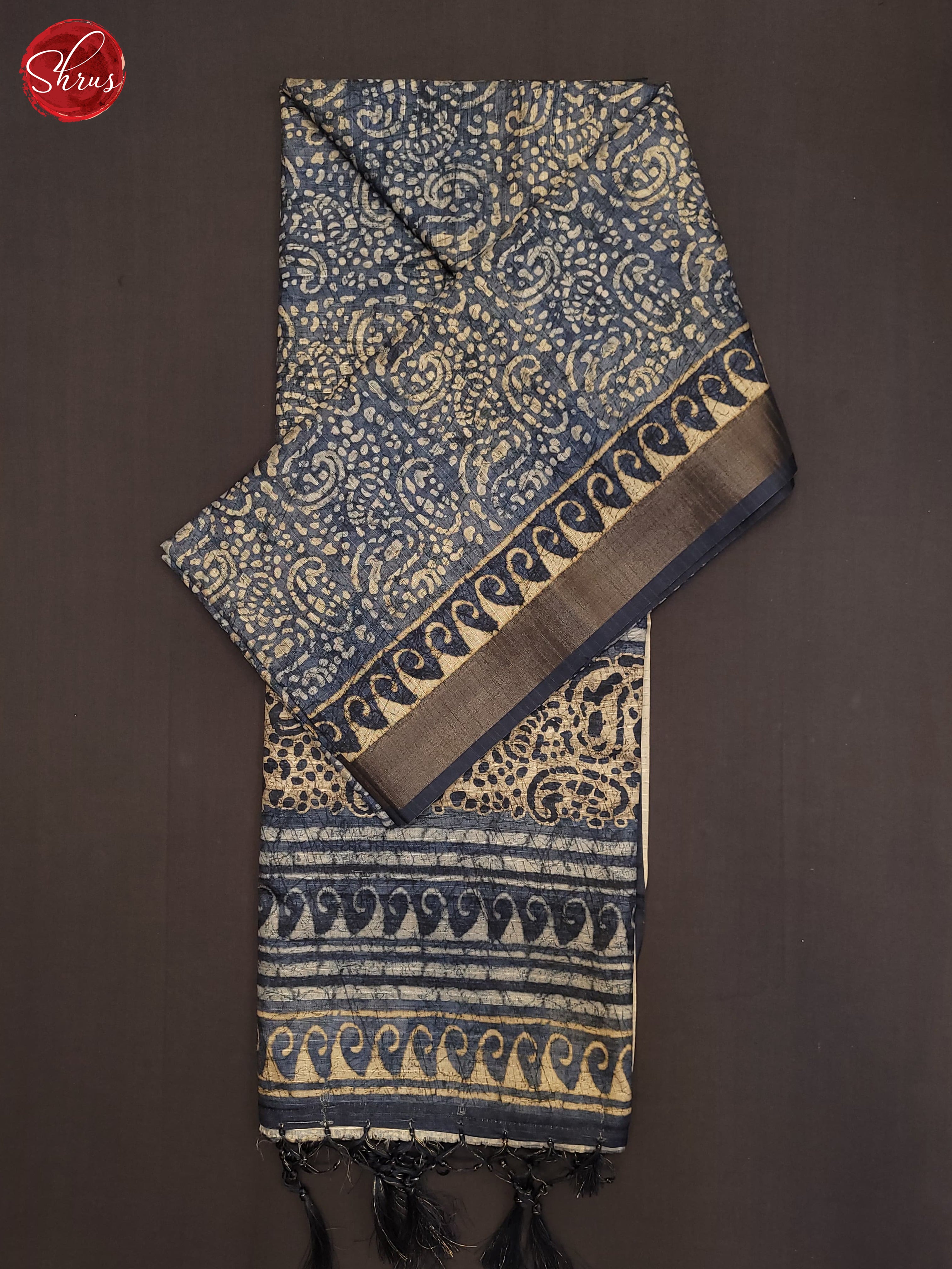 Blue(Single Tone)- Semi Tussar Saree - Shop on ShrusEternity.com