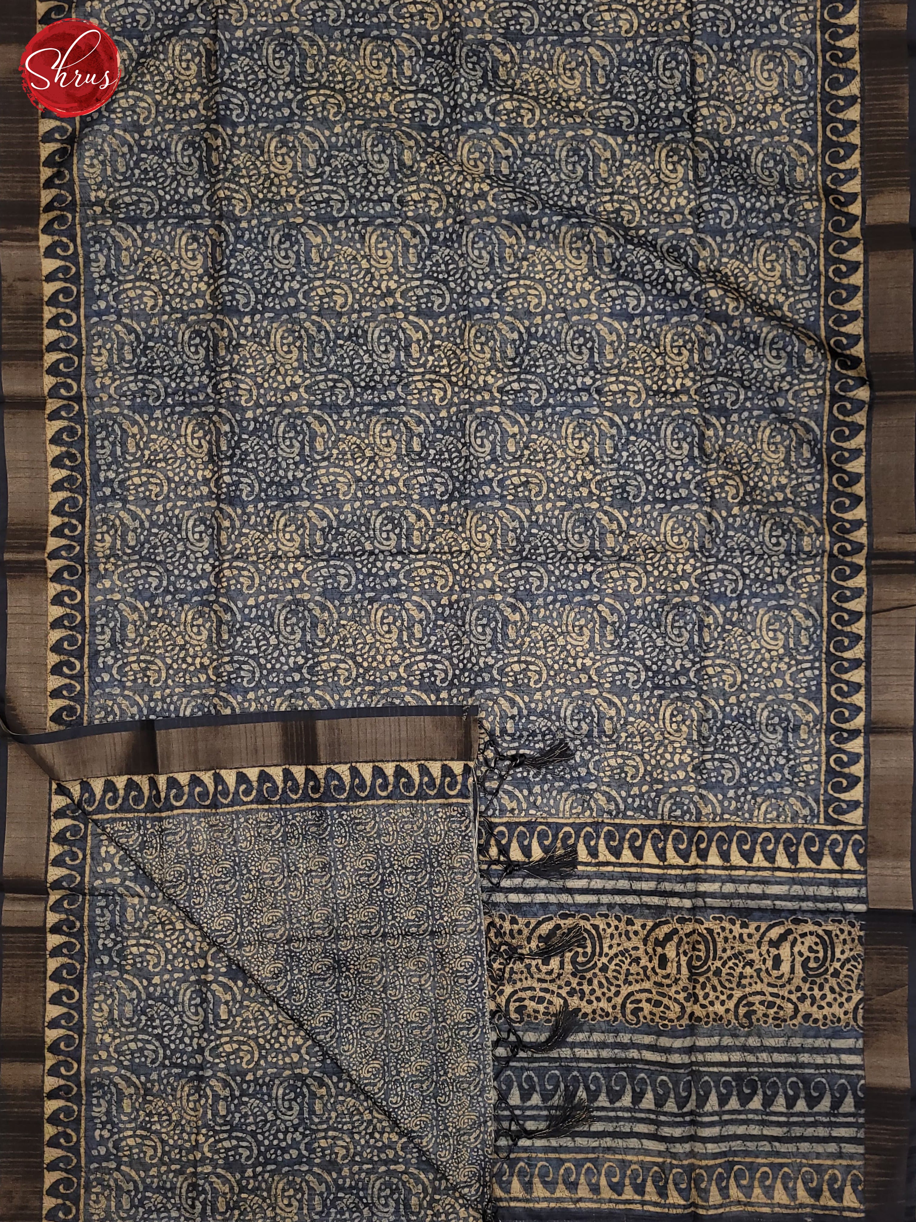 Blue(Single Tone)- Semi Tussar Saree - Shop on ShrusEternity.com