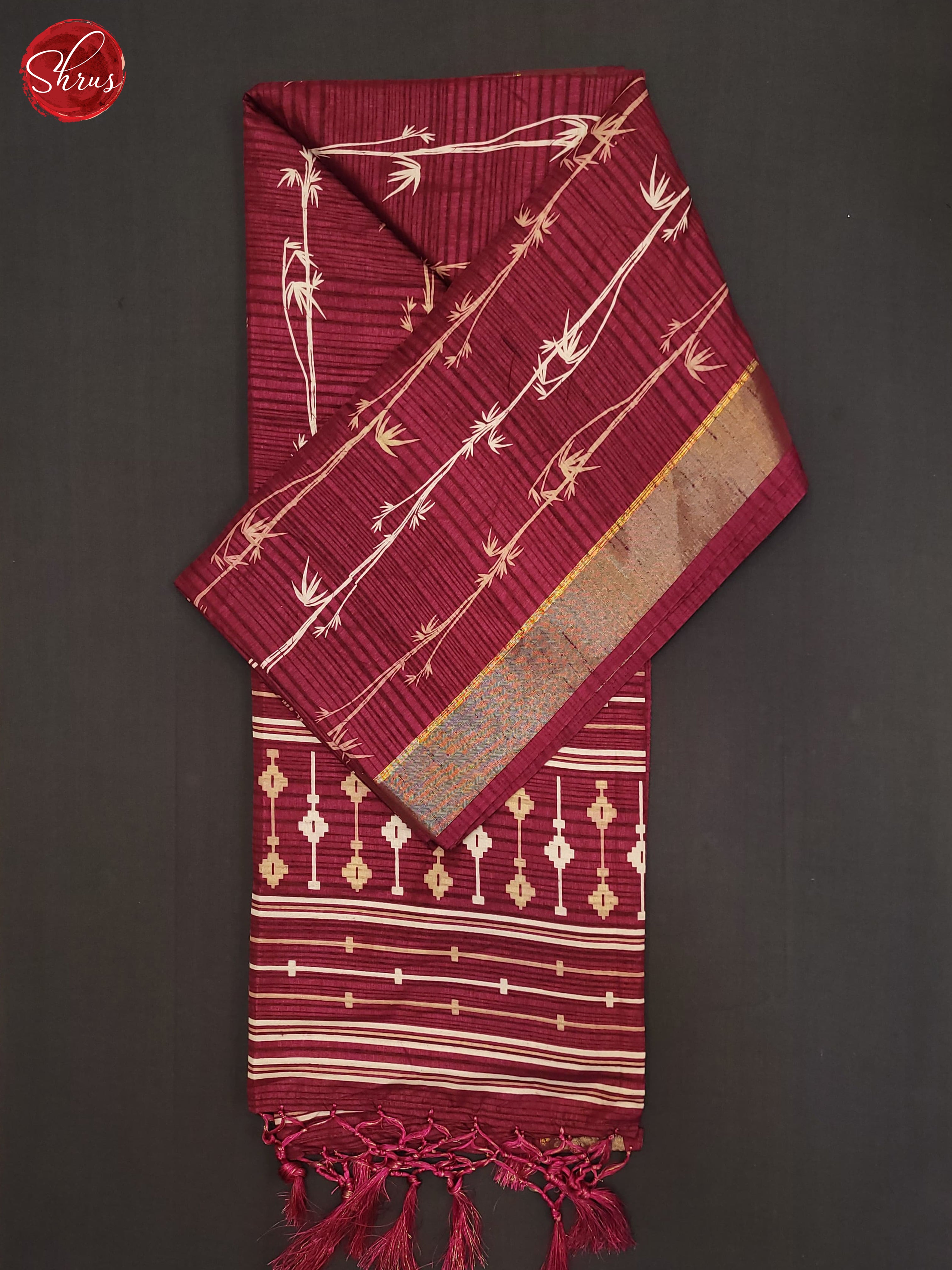 Majenta Pink(SIngle Tone)- Semi Tussar Saree - Shop on ShrusEternity.com