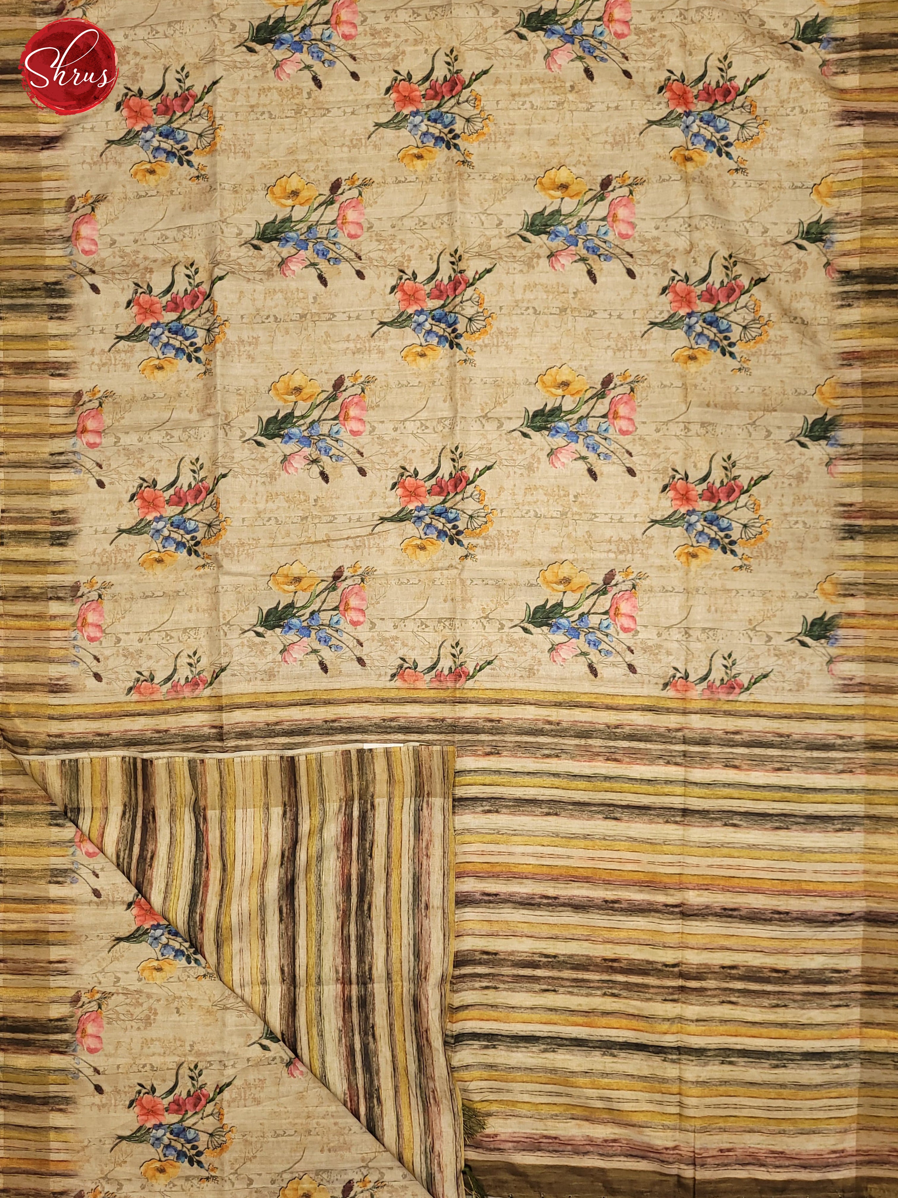 Grey & Green - Semi Tussar Saree - Shop on ShrusEternity.com