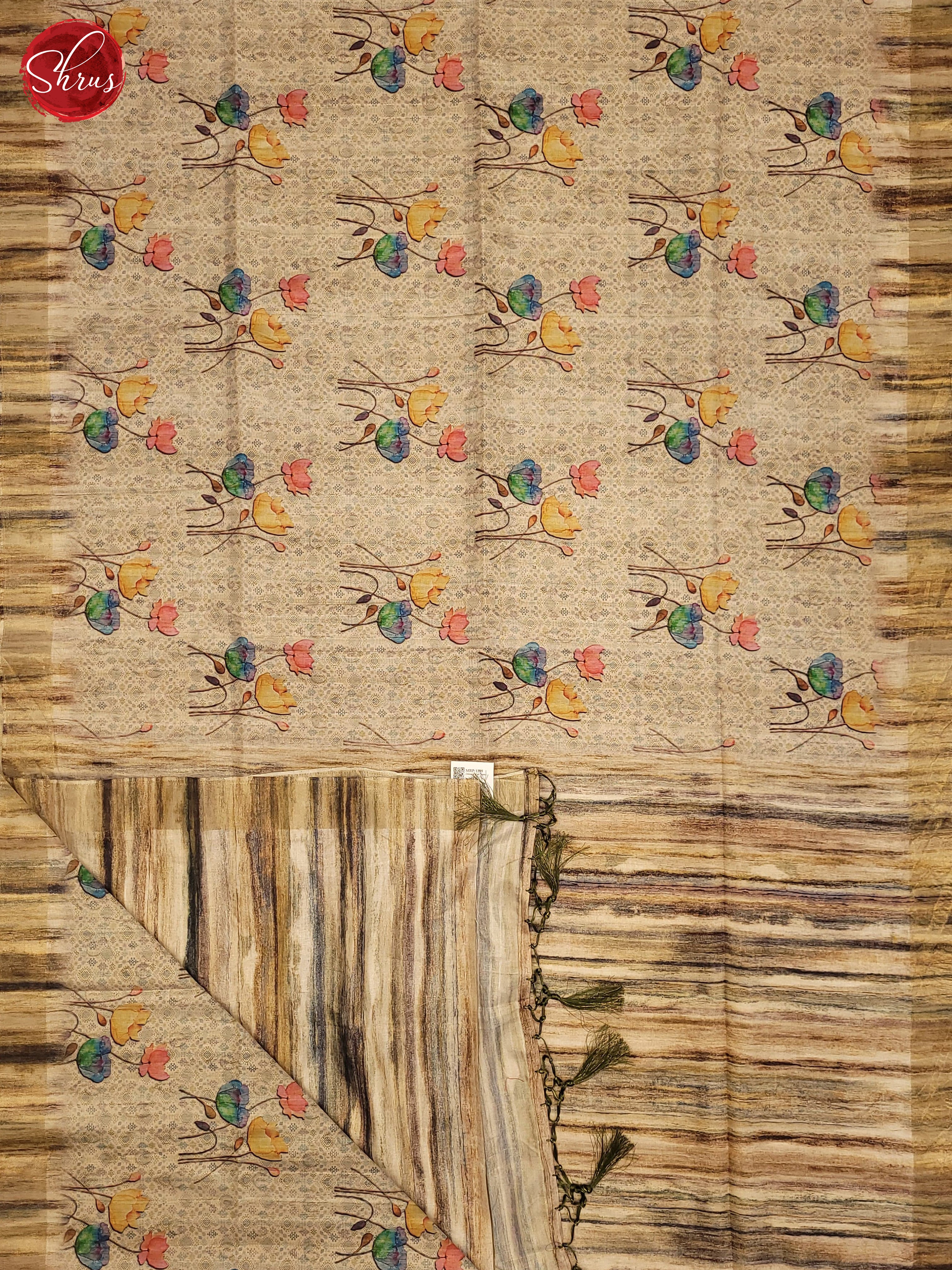 Grey & Brown - Semi Tussar Saree - Shop on ShrusEternity.com